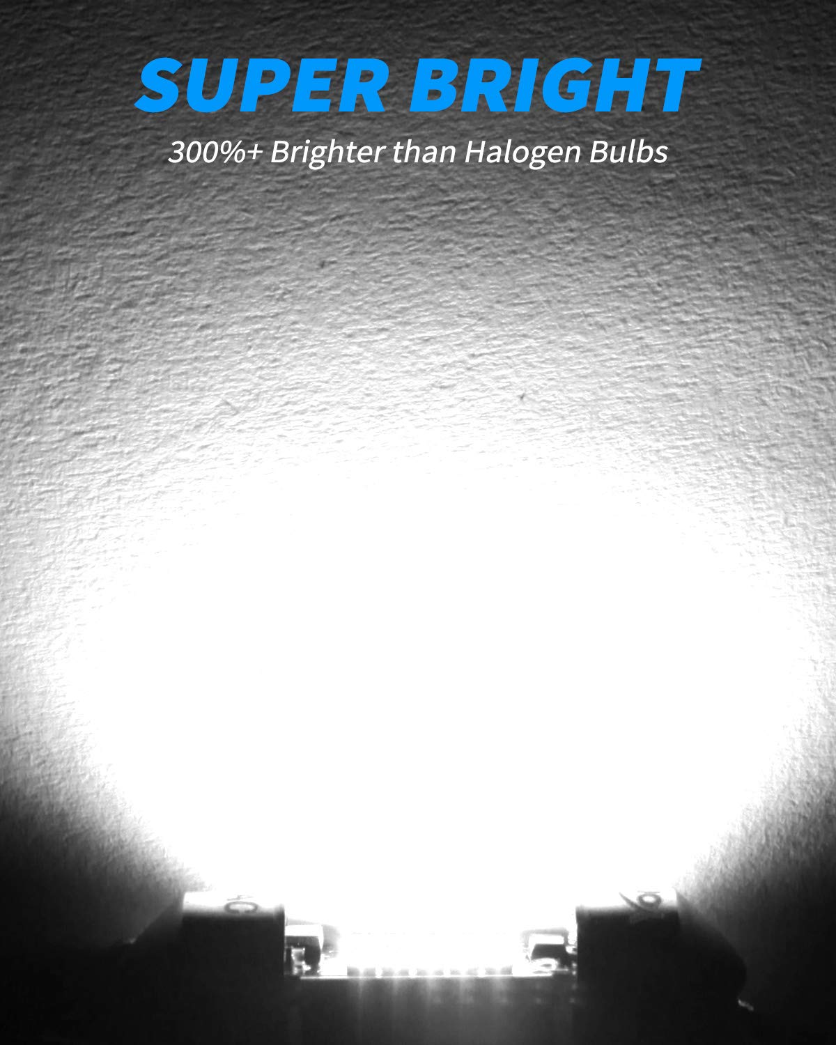 Yorkim DE3022 LED Bulb, 31mm Festoon, White, 10-SMD 4014 Chipsets, Aluminum, Pack of 4