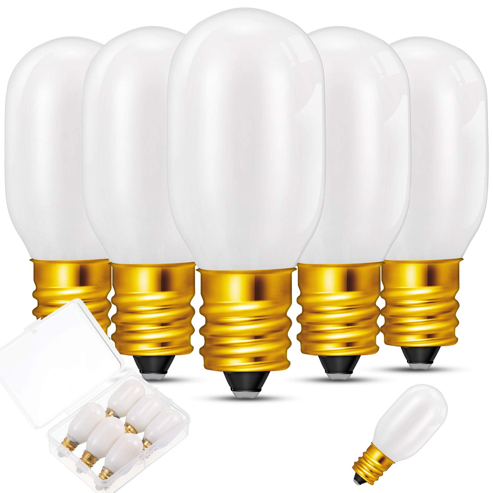 Honoson 6 Pieces Christmas Village Light Bulbs 6 W Replacement Bulbs, E12 Candelabra Base T20 LED Bulbs Accessory for Villages H