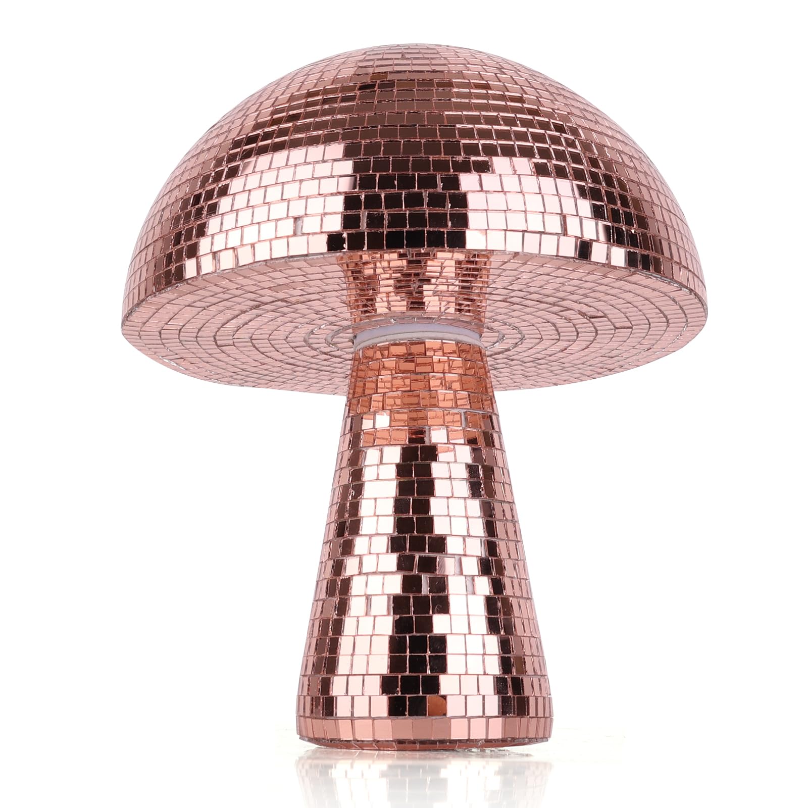 Yeehlmer Creative Mushroom Disco Ball for Party Table Decor Mirror Retro Handmade Disco Ball Mushroom Shape Home Art Decorations Bar Ornaments(Gold S(5.9))