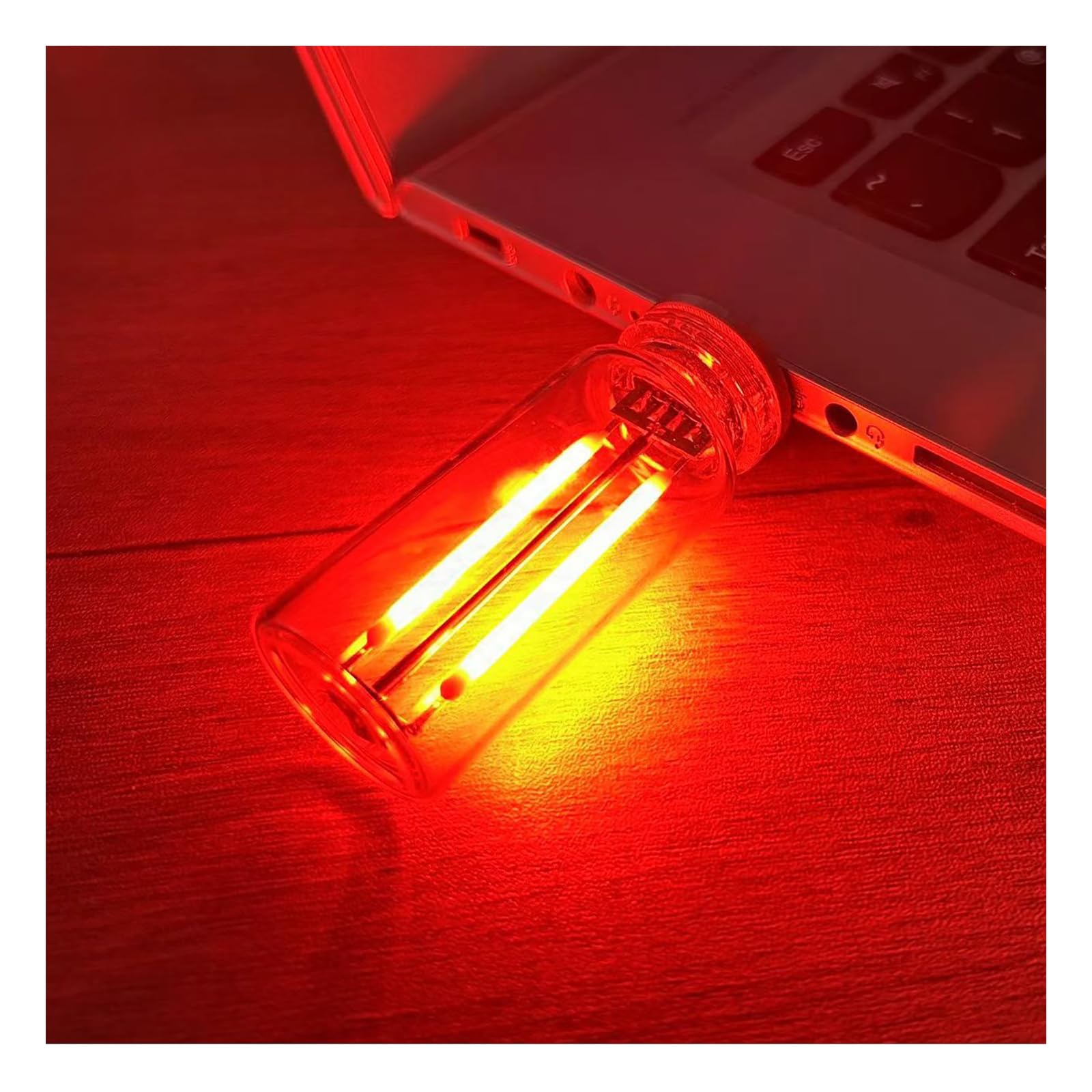 Retro Car Lamps, Touch Control Usb Led Car Interior Atmosphere Lights,Usb Automotive Interface Charging Night Lamps, Mini Usb Lamp Camping Lights For Car, Bedroom, Hallway (Red)