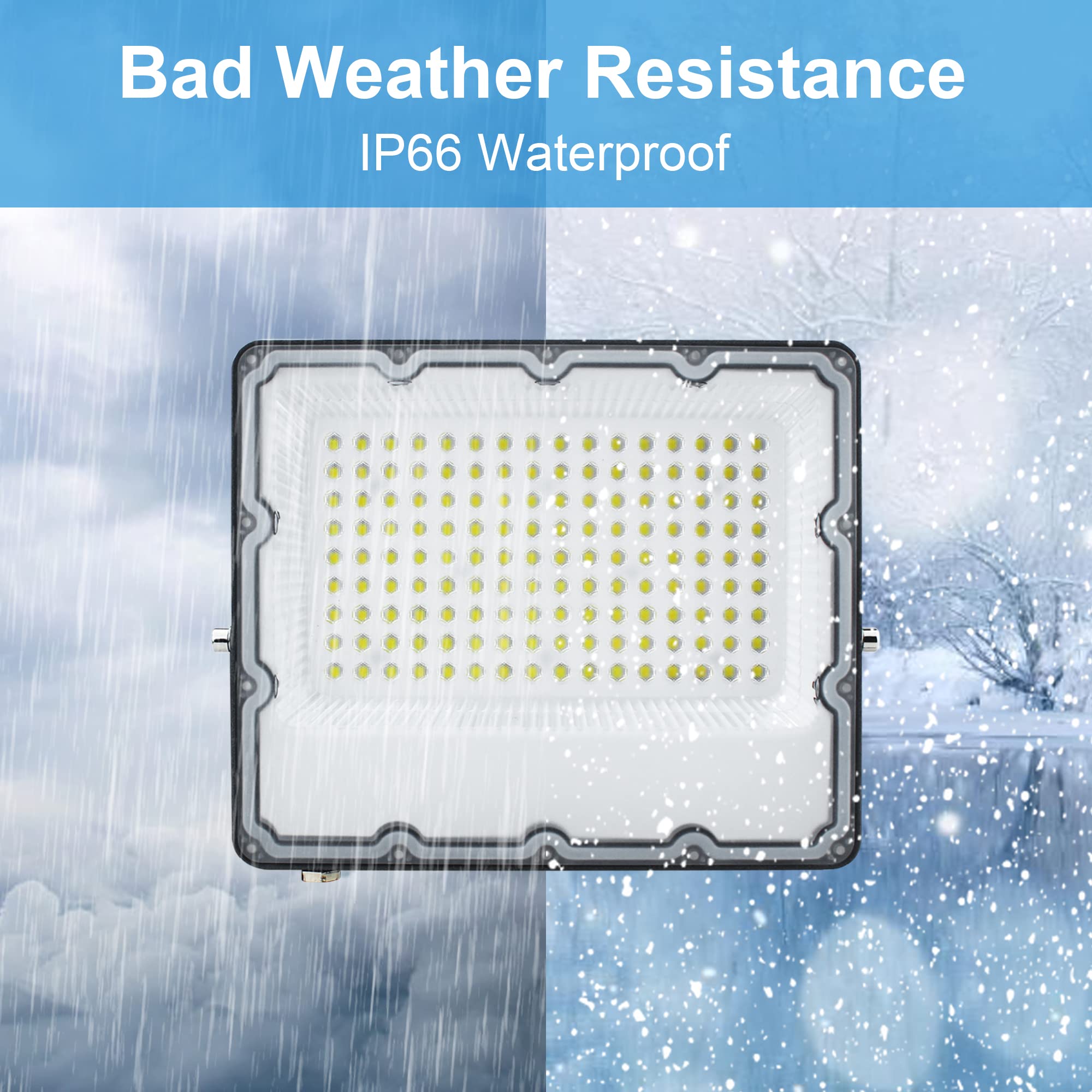 Indmird 150W Led Flood Light, 6500K, 15000Lm, Ip66 Waterproof, Outdoor Security Lighting