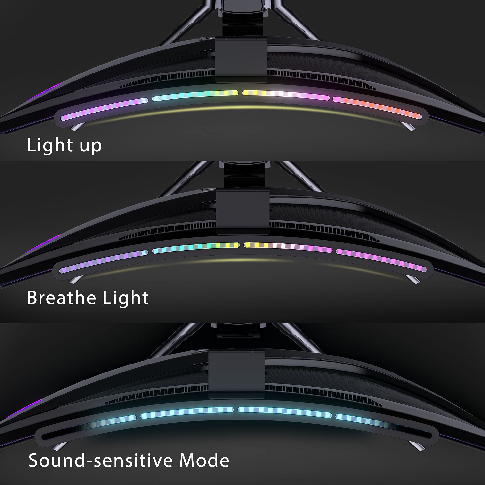 MELIFO Wireless Monitor Light Bar with Remote Control, Stepless Dimming, 3 RGB Modes - Backlight for Gaming
