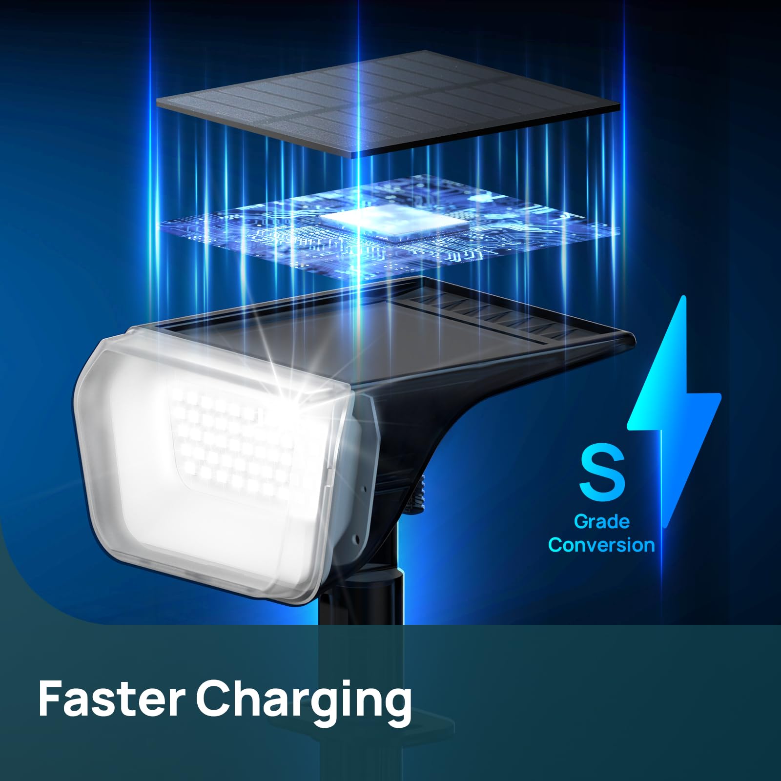 Linkind RGB Solar Christmas Lights Outdoor Spotlights, IP67 Waterproof, 10 Lighting Modes, 6 Pack, Multicolor