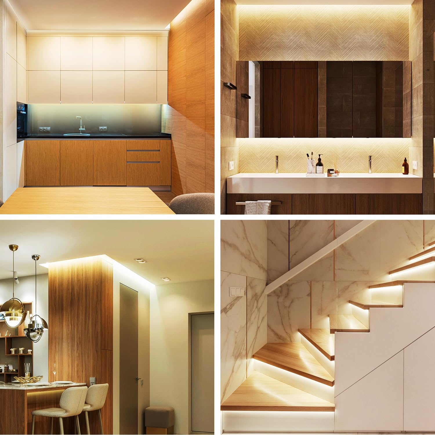 Yeewhale 32.8Ft Cob Led Strip Lights 3000K Warm White Dimmable Dc 24V Flexible Led Tape Light For Bedroom, With Remote And App Control Led Light Strip,For Diy Home Decoration