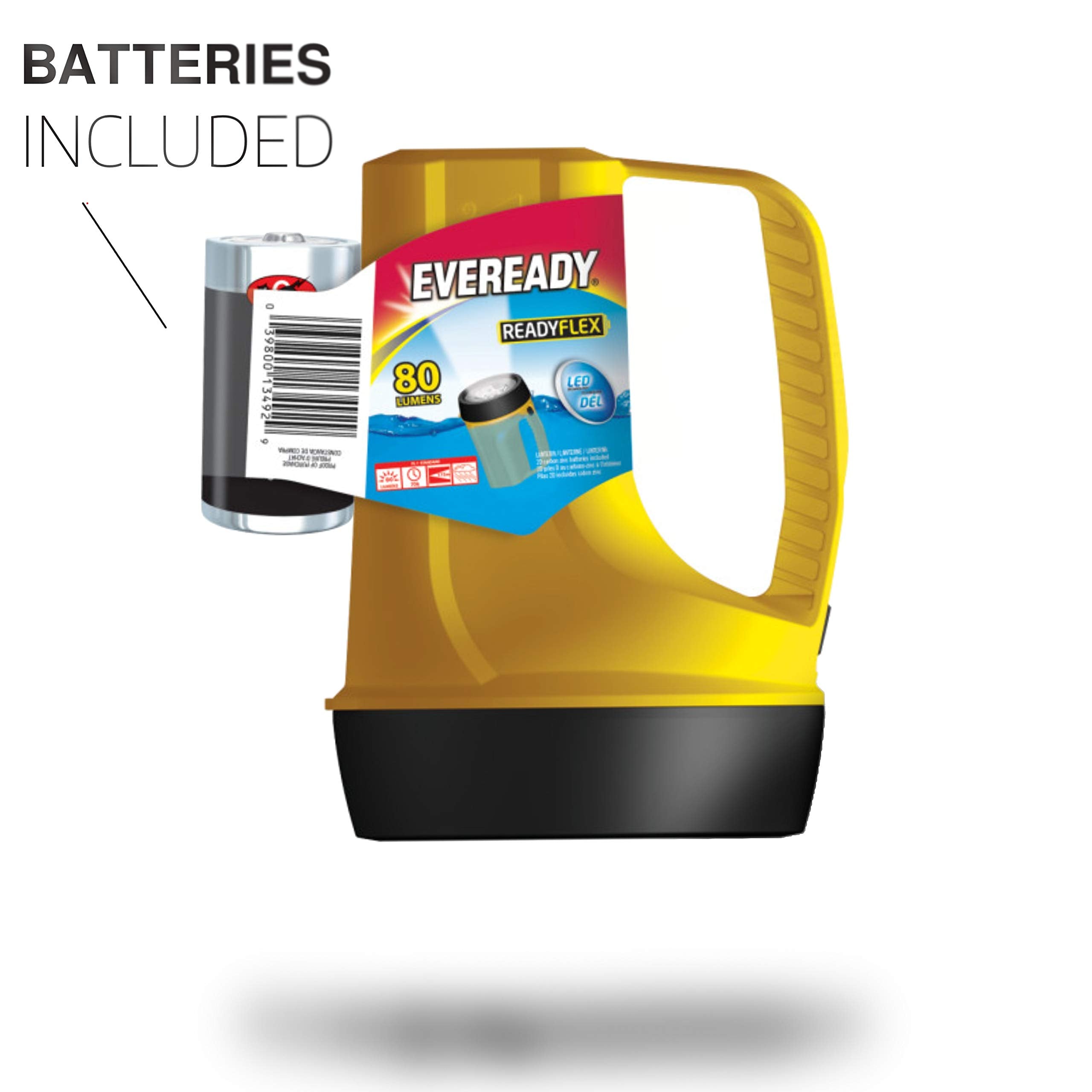 Eveready Led Floating Lantern Flashlight, Battery Powered Led Lanterns For Hurricane Supplies, Survival Kits, Camping Accessorie