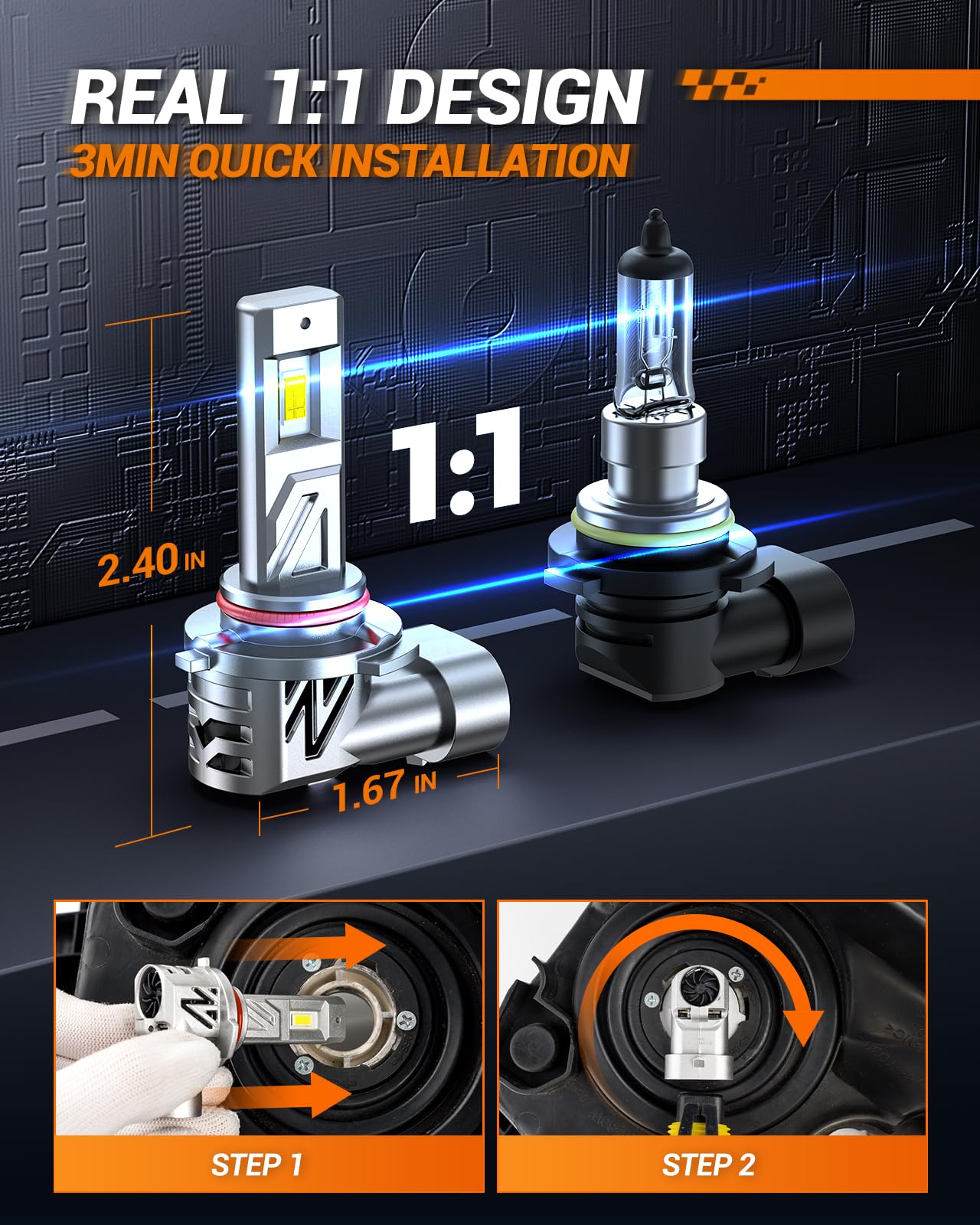 SEALIGHT Fog Lights 32000LM 9006 Size 6500K Cool White Aluminum for Off-Road Use