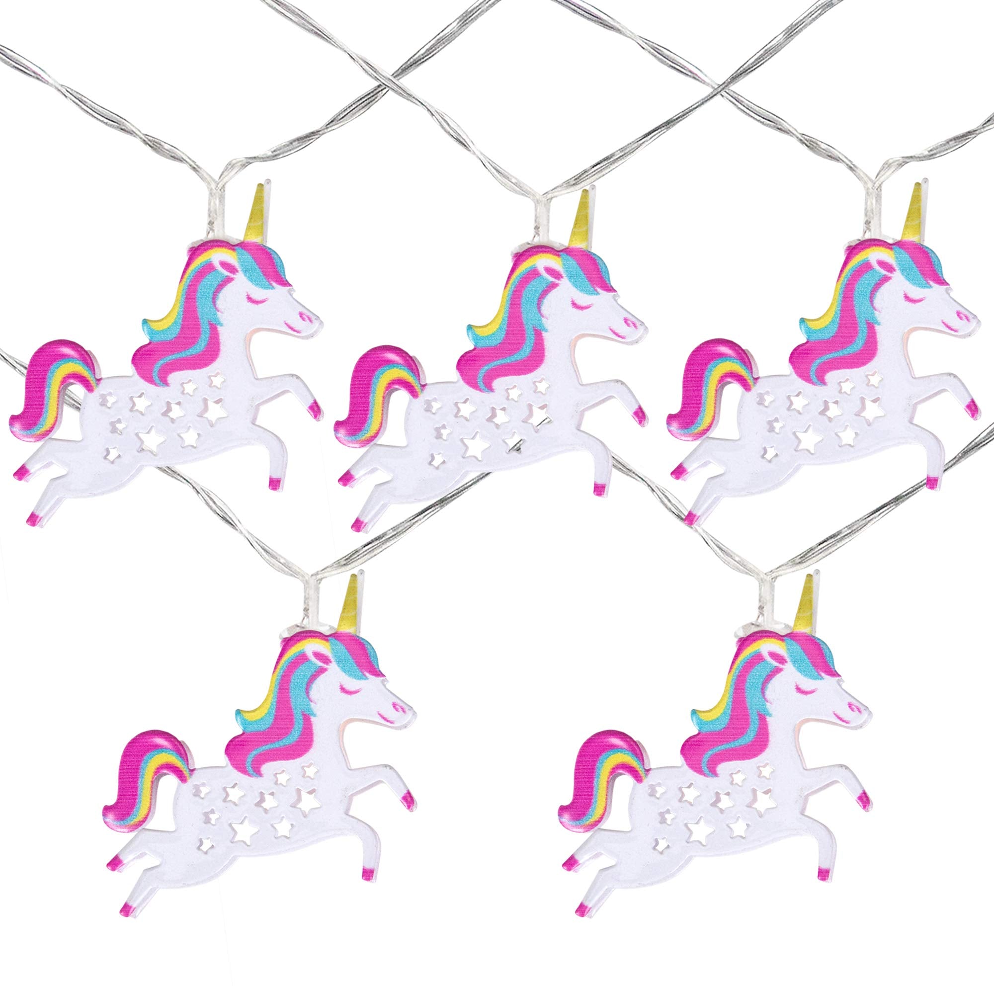 Unicorn Mini Christmas Light Set - 3 Clear Wire - 10ct