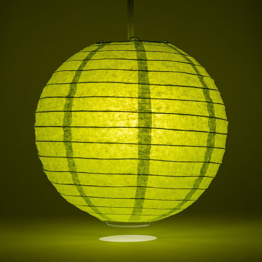 Luna Bazaar Decorative Paper Lantern, 12-Inch, Chartreuse Green, Round, Paper, Model L12CH