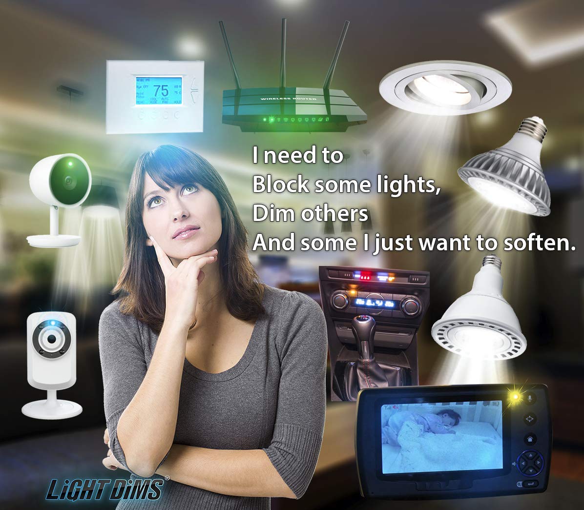 LIGHT DIMS White Dimming Sheets - Medium Size, Polymer, Warm White, 1 Count