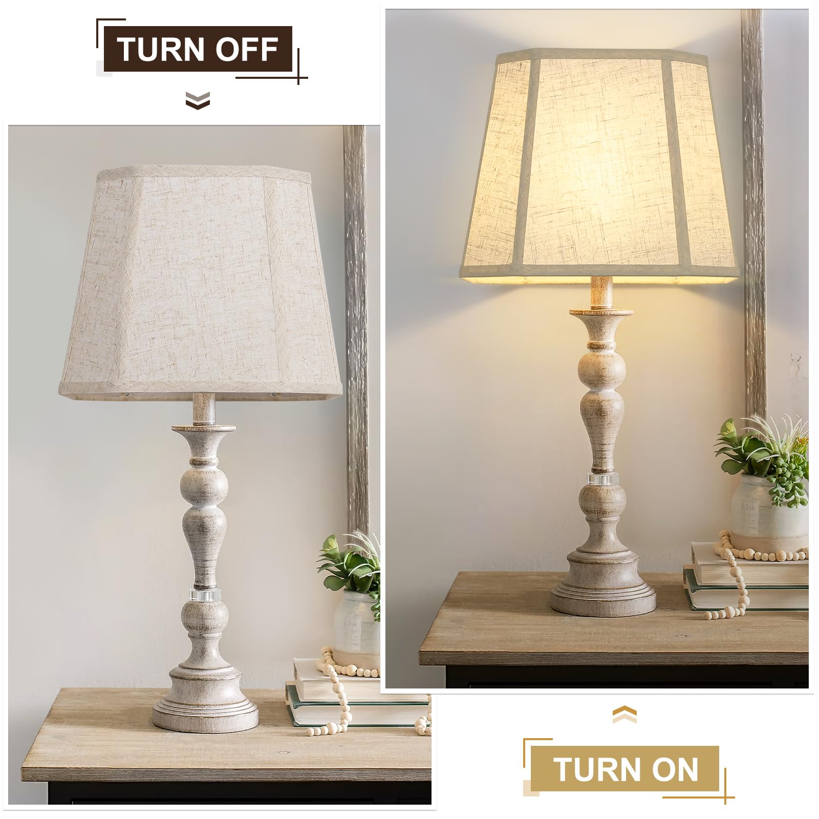 Rectangle Lamp Shades Set Of 2, 10.5'' X 10''X 13'' Medium Cut Corner Beige Lampshades Natural Linen Hand Crafted, Include 2 Pac