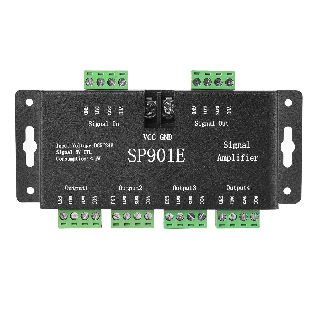 Btf-Lighting Sp901E Led Pixel Ws2812B Ws2811 Spi Signal Amplifier Repeater For Ws2813 Sk6812 Ws2815 Ws2801 Sk9822 Etc All The Rg