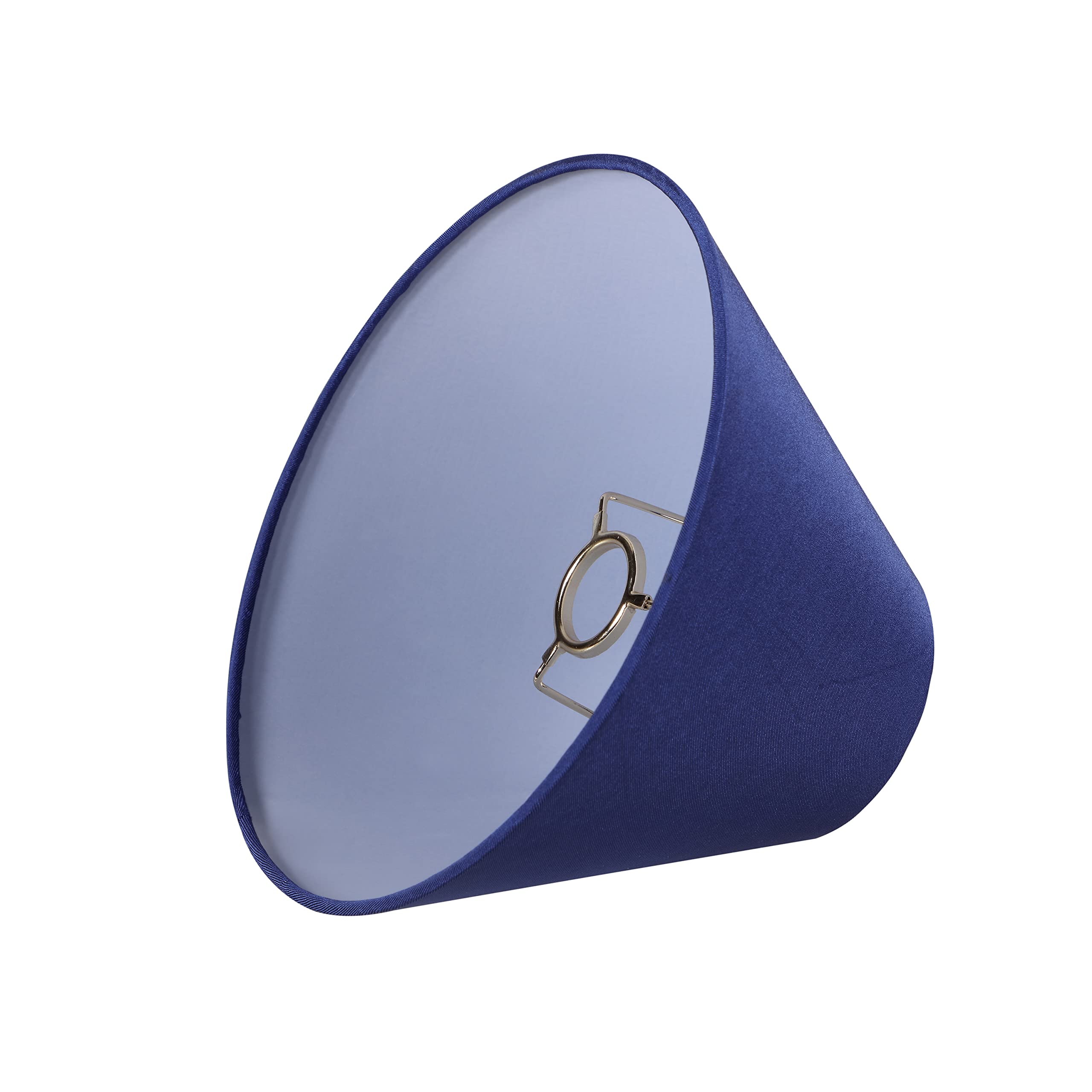 Aspen Creative 56033, Hardback Empire Transitional Uno Lamp Shade, Cobalt Blue, 4&quot; Top X 10&quot; Bottom X 7&quot; Slant, Slip Uno 33Mm