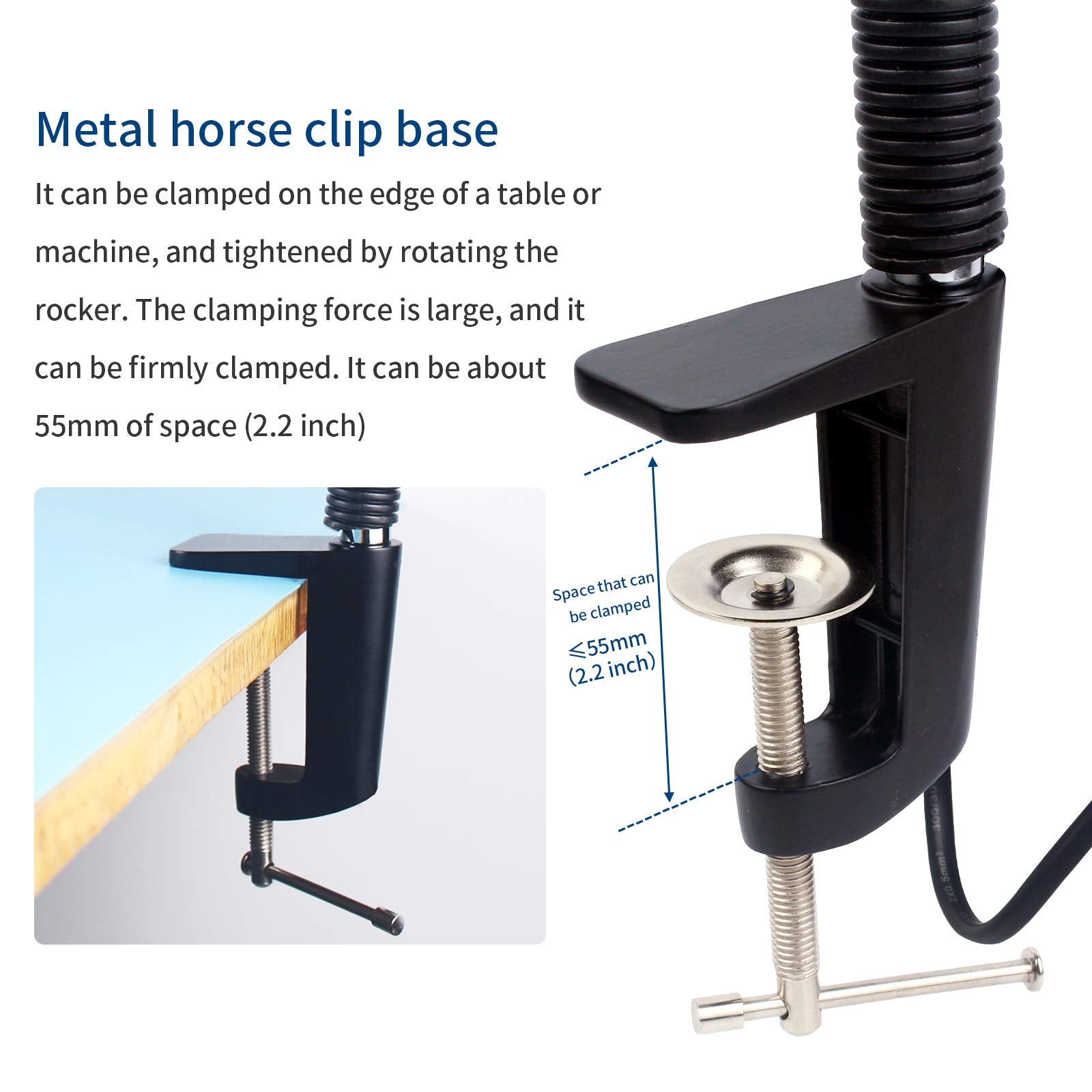 Led C Clamp Work Light Ip65 Water Proof Flexible Gooseneck Lamp 900 Lumens 120 Volt For Machine Lathe Milling Drill Press Indust