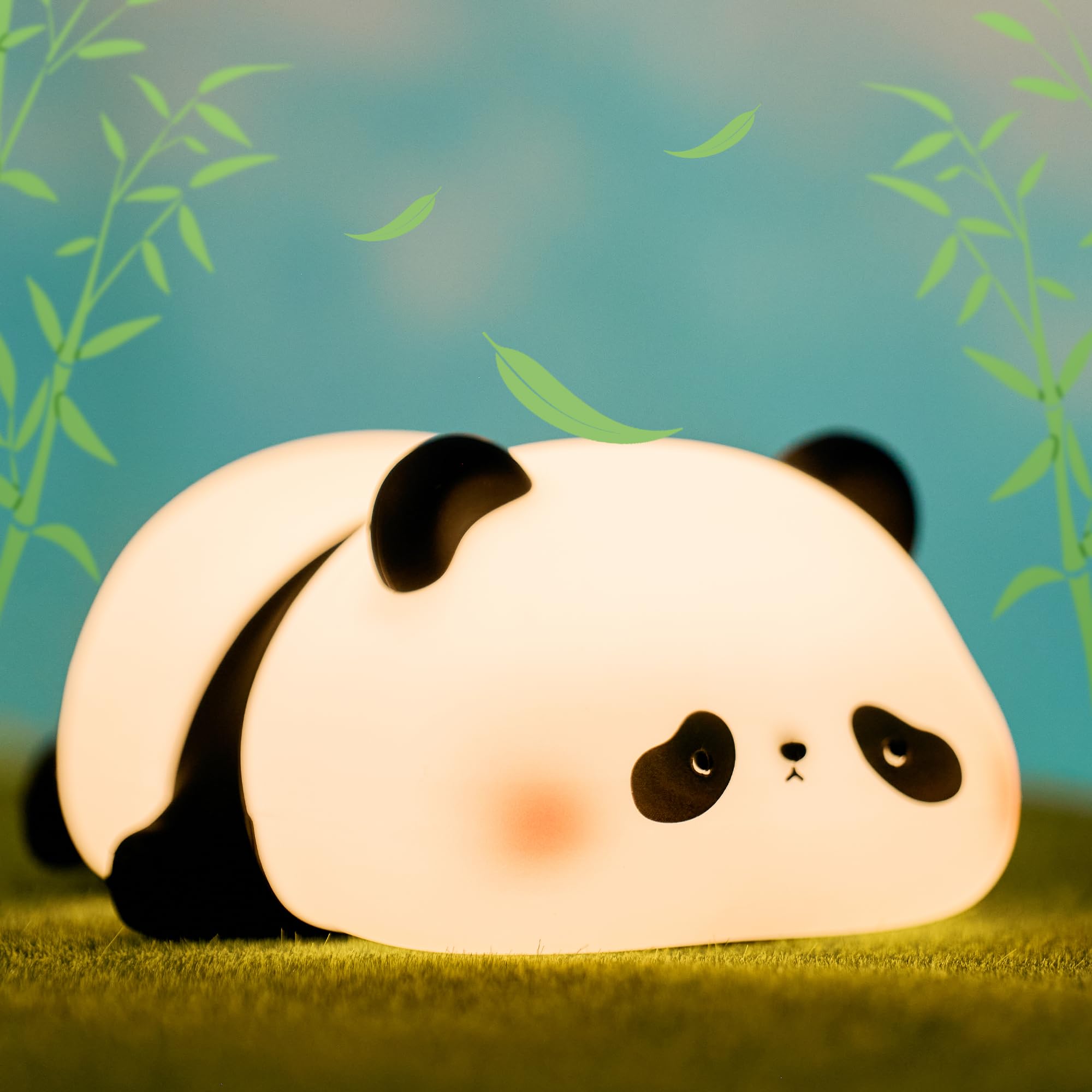 Attivolife Panda Night Light, Rechargeable LED Touch Lamp, Dim Timer, FS-2810-9999