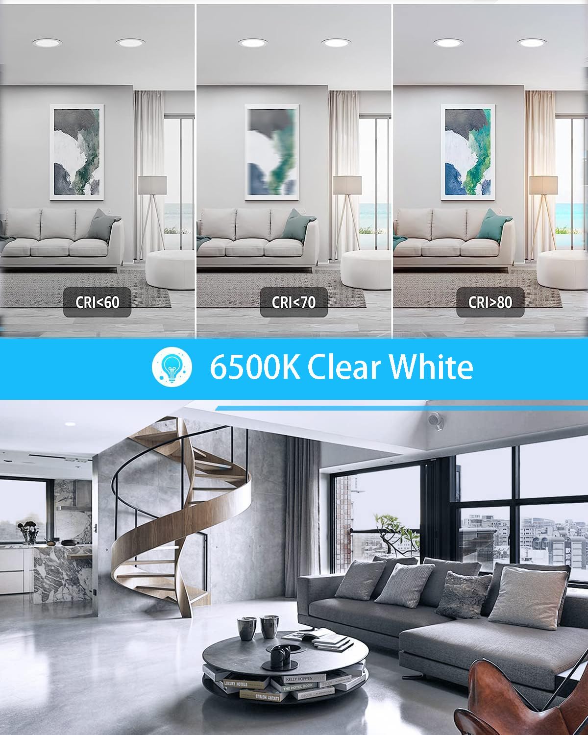 Aophatop 20 Pack Recessed Lighting 6 Inch 6000K Daylight Ultra-Thin Recessed Lighting With Junction Box  1080Lm Brightness Can Lights12W Eqv 110W Can-reduceer Downlight. (6000K  20Pack)