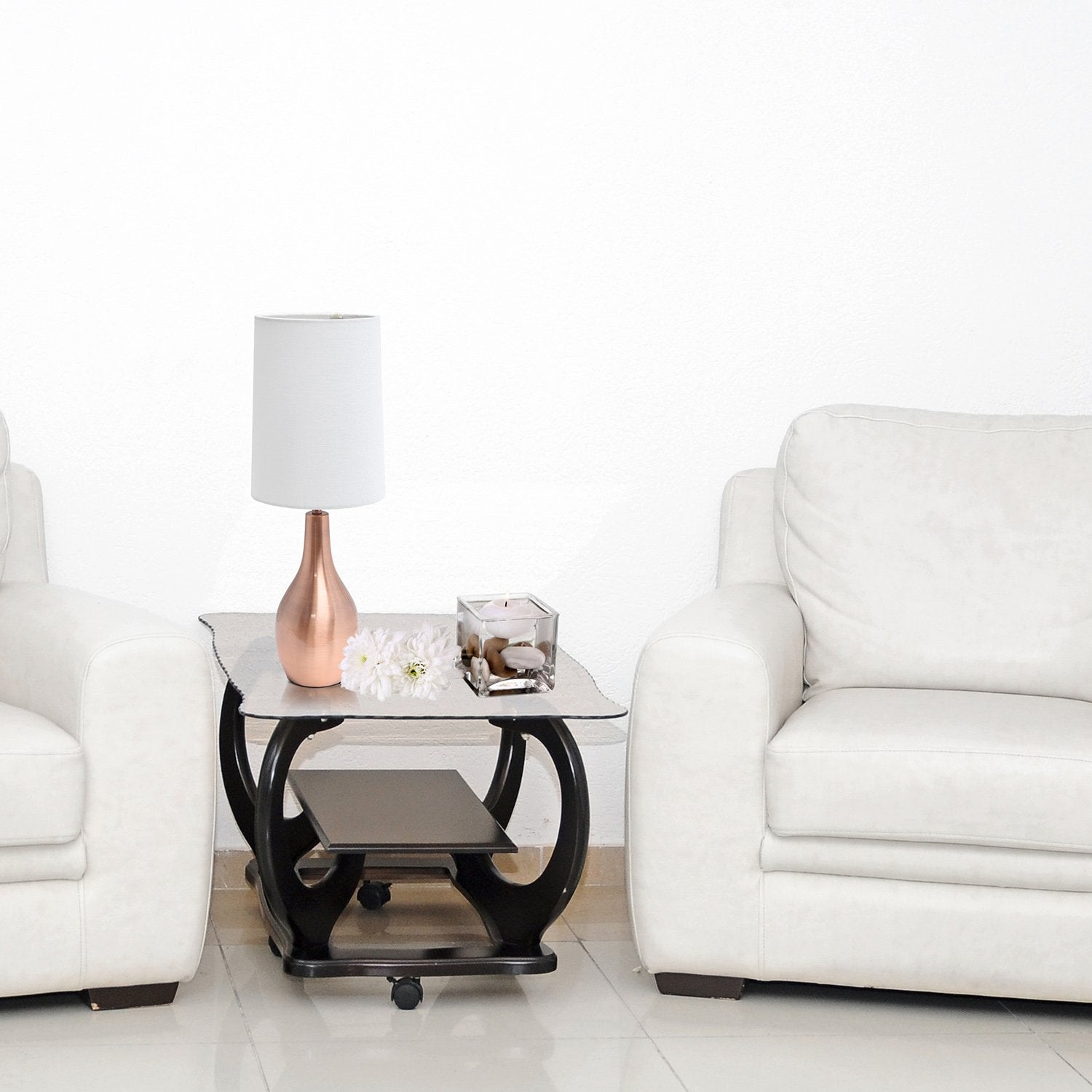Simple Designs Lt3303-Rgd Tear Drop Table Lamp, Rose Gold
