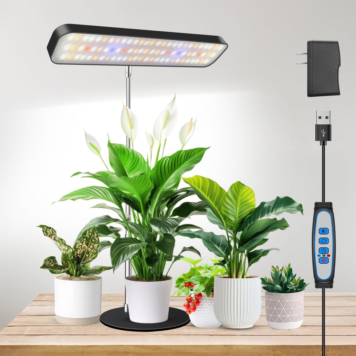 Aumtrly Grow Lights for Indoor Plants, Full Spectrum Table Plant Lights for Growing Small Plants, 5000K White Light LED Indoor P