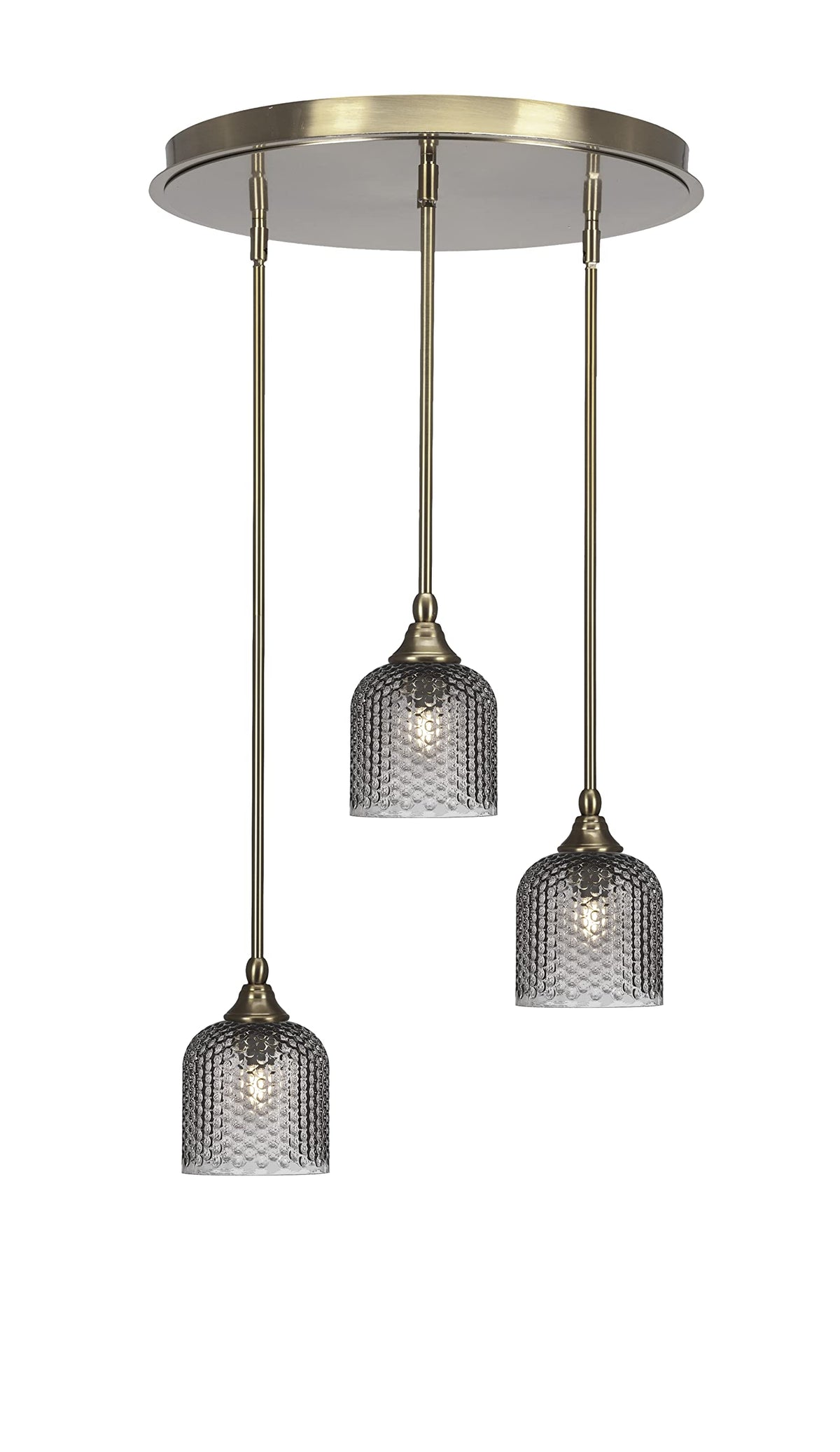 Empire 3 Light Cluster Pendalier in New Age Brass Finish (2183-NAB-4912)