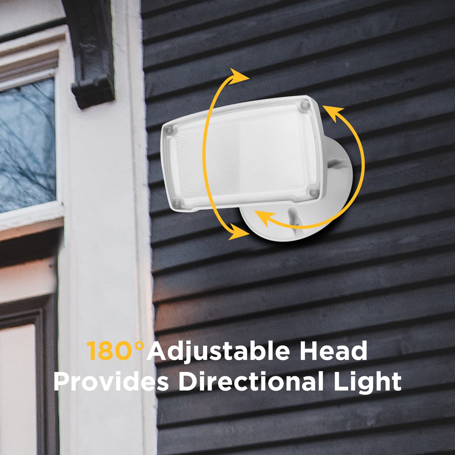 LUTEC 14W LED Flood Light Outdoor 1300LM 5000K Single-Head Waterproof Security Fixture White Model 7635407053