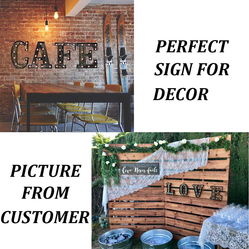 Oycbuzo Golden Black Led Marquee Letter - Industrial, Vintage Style Light Up Alphabet Letter Sign For Cafe Wedding Birthday Party Christmas Lamp Home Bar Initials Decor - Q