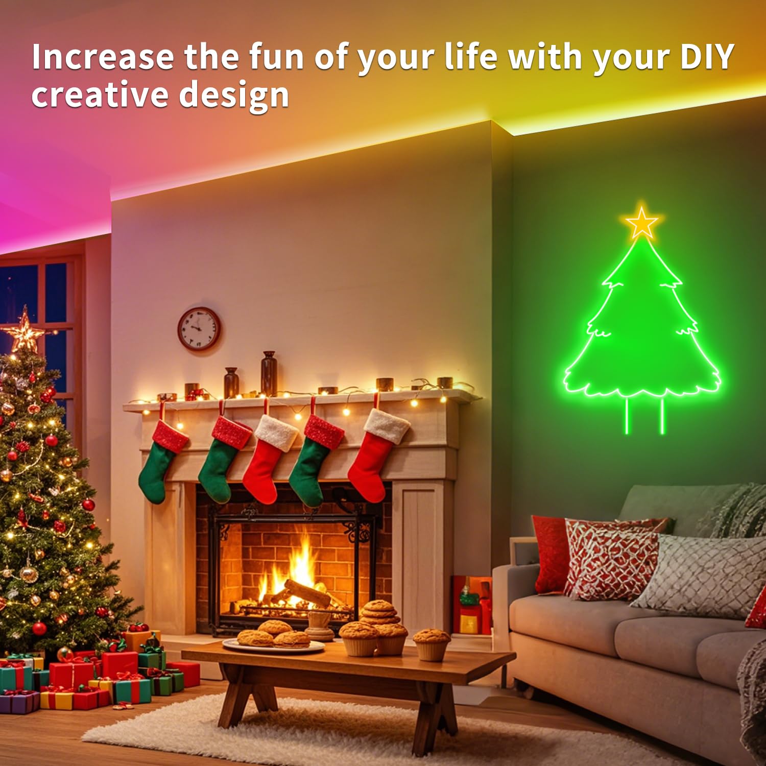 Segrass 100FT LED Rope Lights, RGB Waterproof Neon Lights, App/Remote Control, Music Sync, Flexible Outdoor Strip
