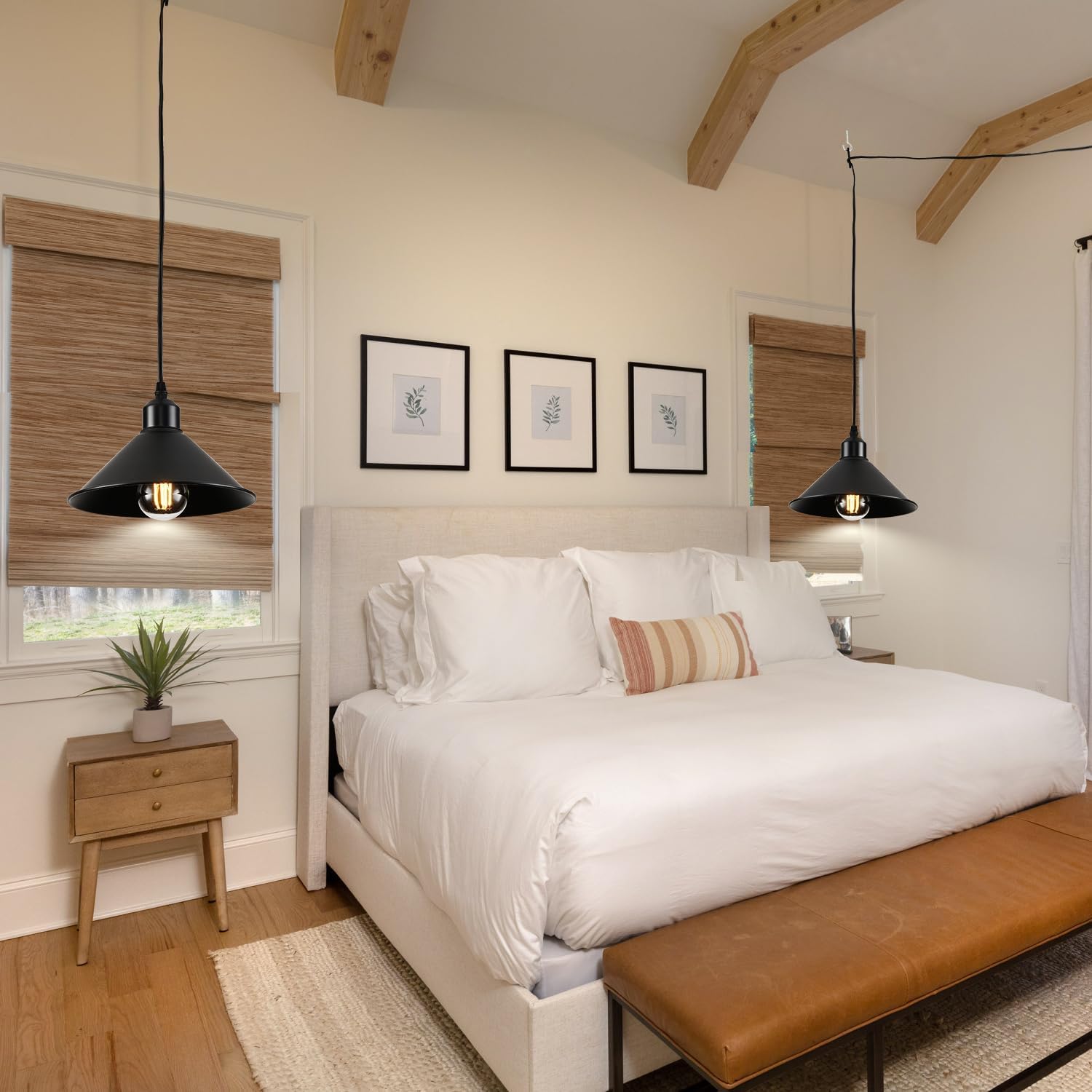 Kenmi Modern Kitchen Island Lights Fixtures Ceiling Hanging Dining Room Living Room,Farmhouse Pendant Lighting,Chandelier Indust