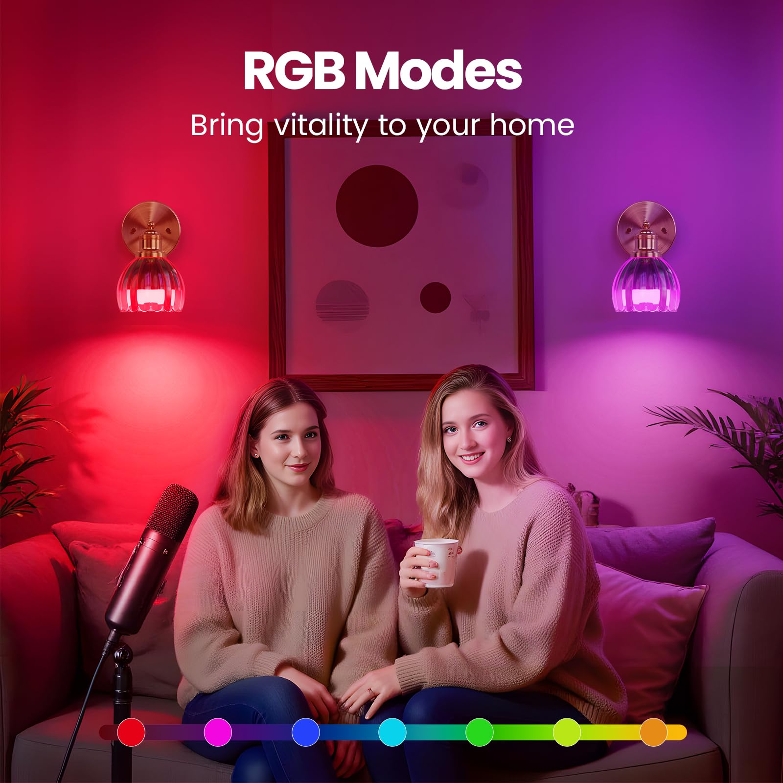 Niorsun Battery Operated Wall Sconce, Green Wireless Rechargeable Wall Lights With 5200Mah Dimmable Detachable Bulbs And Remote,