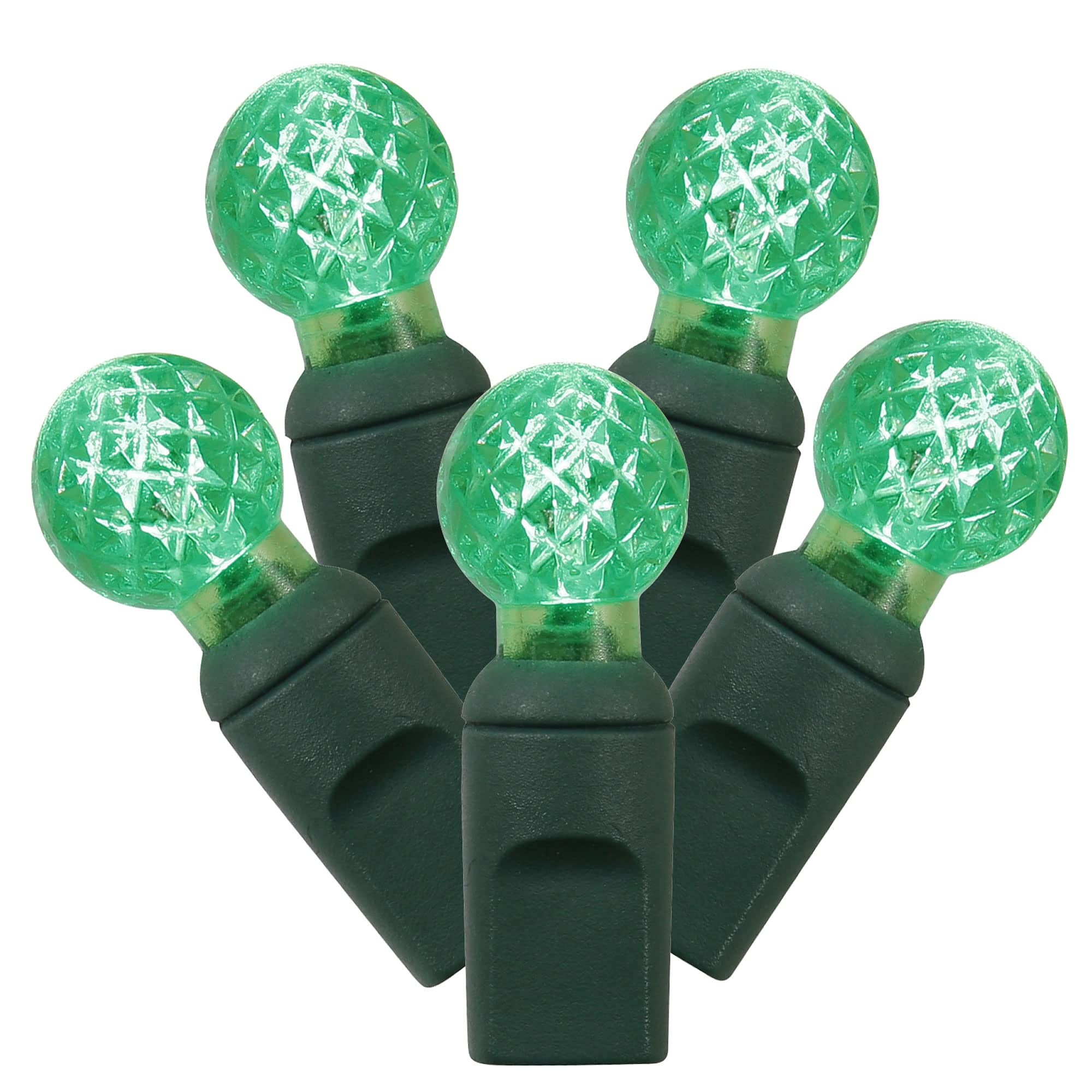 Vickerman 50 Light Green G12 LED Set on Green Wire