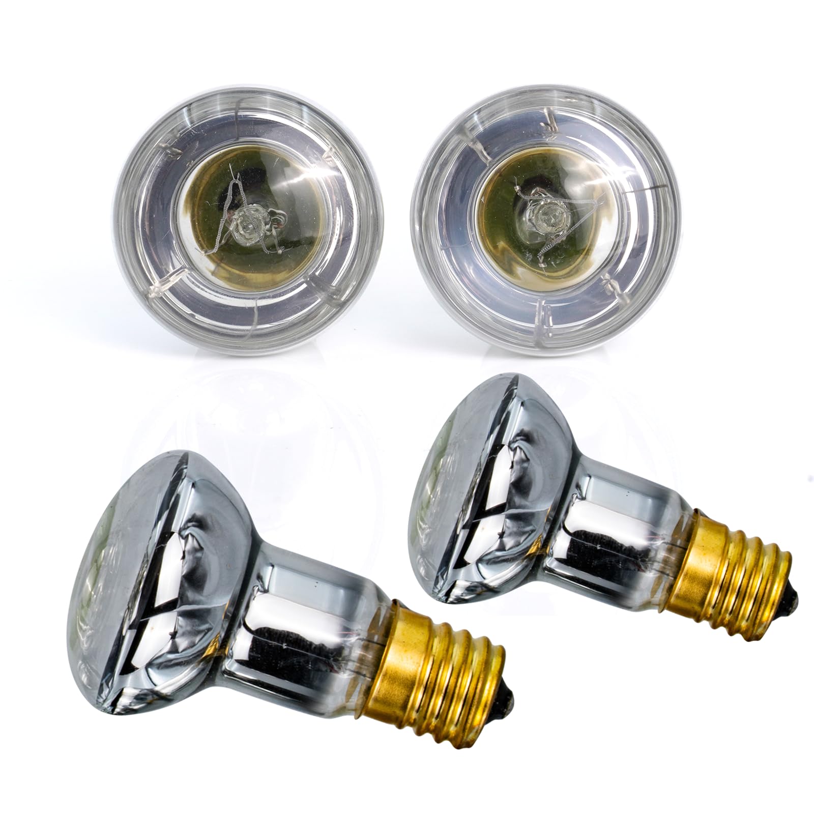 CVLAXT 4 Pack R39 E17 30W Lava Lamp Replacement Bulbs, Incandescent, Yellow, Glass, Perfect for Bedroom and Office