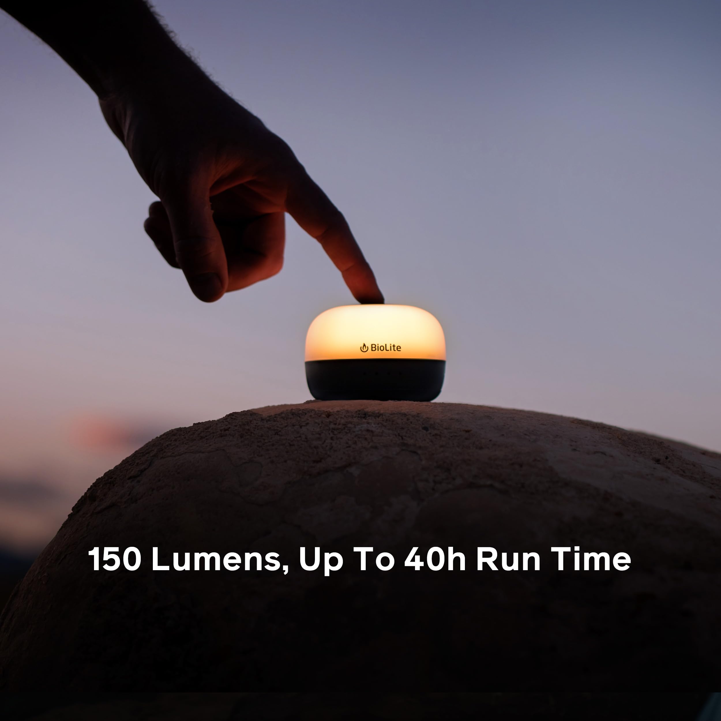 BioLite Alpenglow Mini Lantern 150 Lumen Rechargeable Plastic Charcoal Model LNC0101