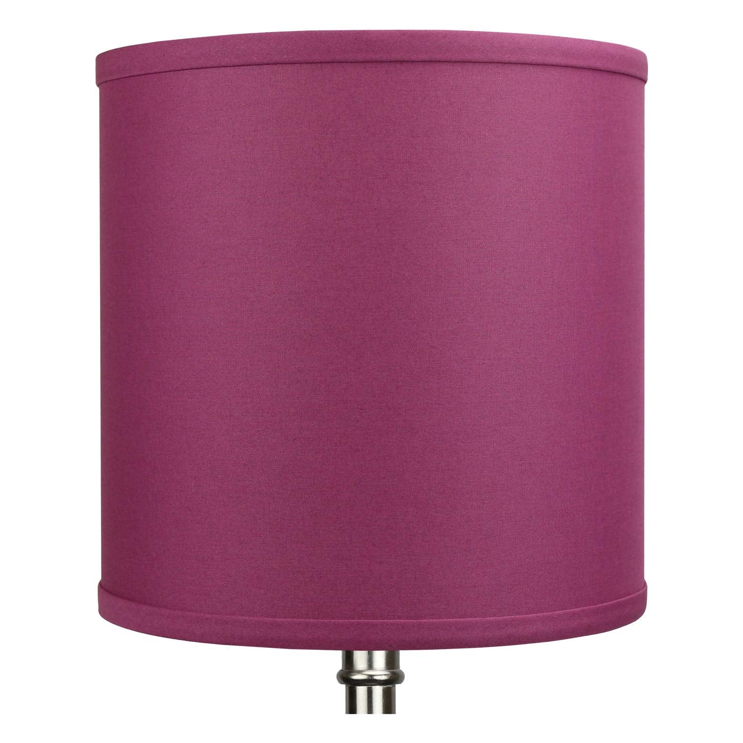Fenchelshades.Com 10'' Top Diameter X 10'' Bottom Diameter 10'' Height Fabric Drum Lampshade Spider Attachment (Linen Plum)