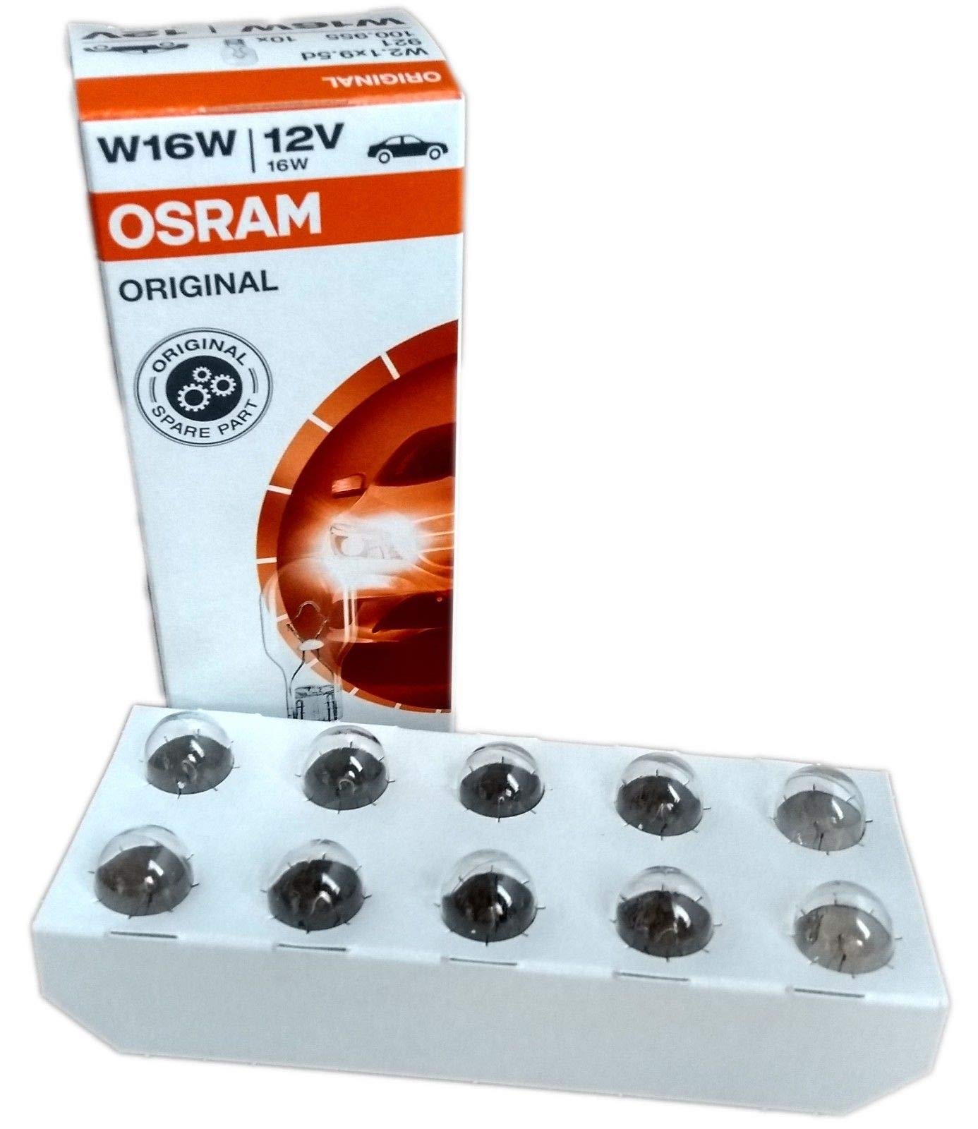 OSRAM 921 W16W Glass Crimp Base Light 12V 1 Lamp - Orange, 1 Piece