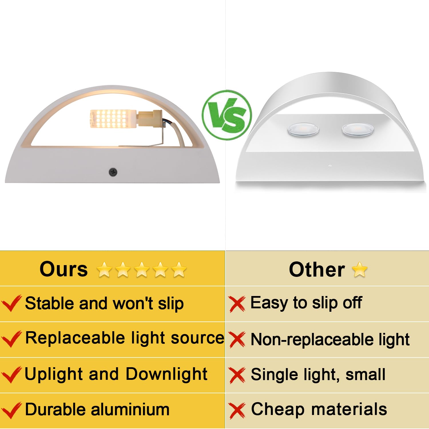 Aipsun 4 Pack Aluminum Modern Indoor Led Wall Sconce Hardwired Interior Wall Lights Up And Down Wall Mount Light For Living Room