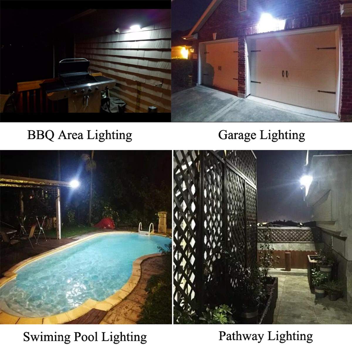 iThird Solar Powered Motion Sensor Lights, Stainless Steel, Waterproof, 2 Pack, White