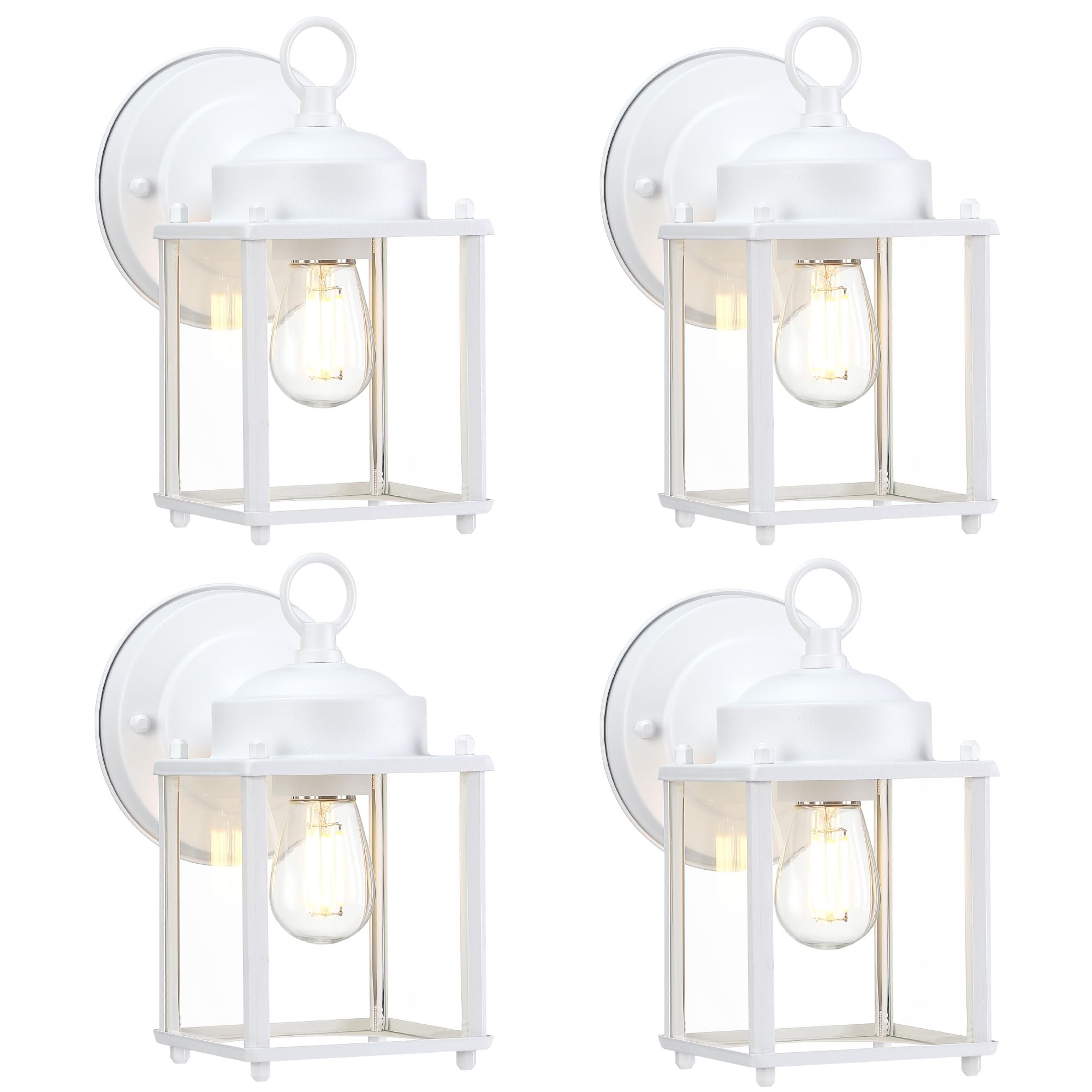 GRUENLICH Outdoor Wall Sconce, Exterior Wall Lighting Fixtures with Clear Glass, Front Porch Lighting, Outdoor Lights for Patio,