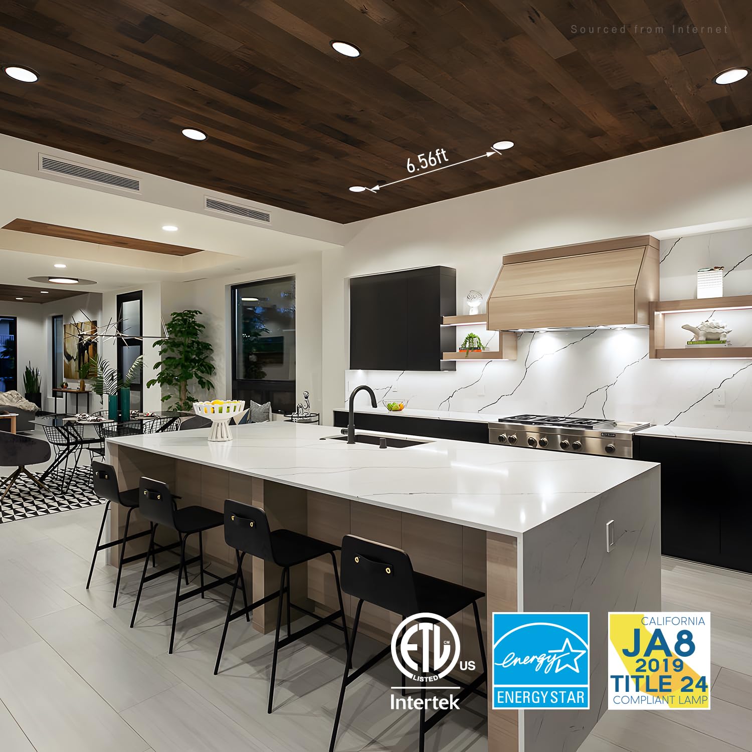 Torchstar E-Lite Series 6 Inch Slim Recessed Lighting With J-Box, 13.5W Ultra-Thin Led Recessed Light, Dimmable Canless Downlight, Etl&Es Listed, Cri90, 4000K Cool White, Oil Rubbed Bronze, Pack Of 6