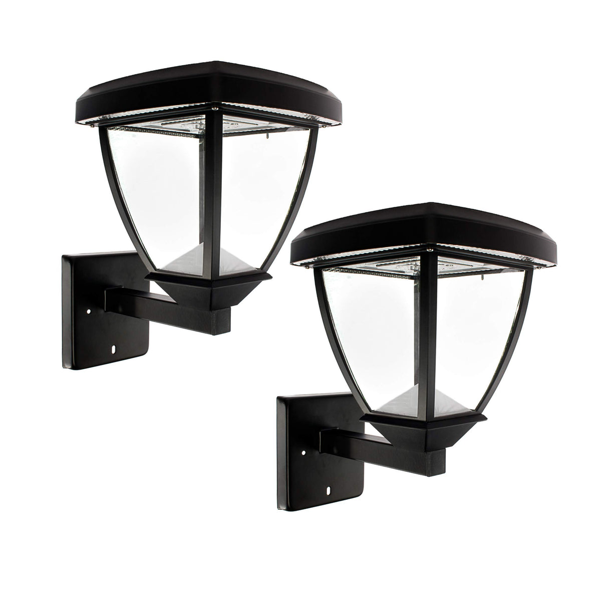 Solarbasics Inversee Black Outdoor Solar Post Light, 130 Lumens, 3 Mounting Options, 3In. Fitter For Lamp Posts, Flat Mount For