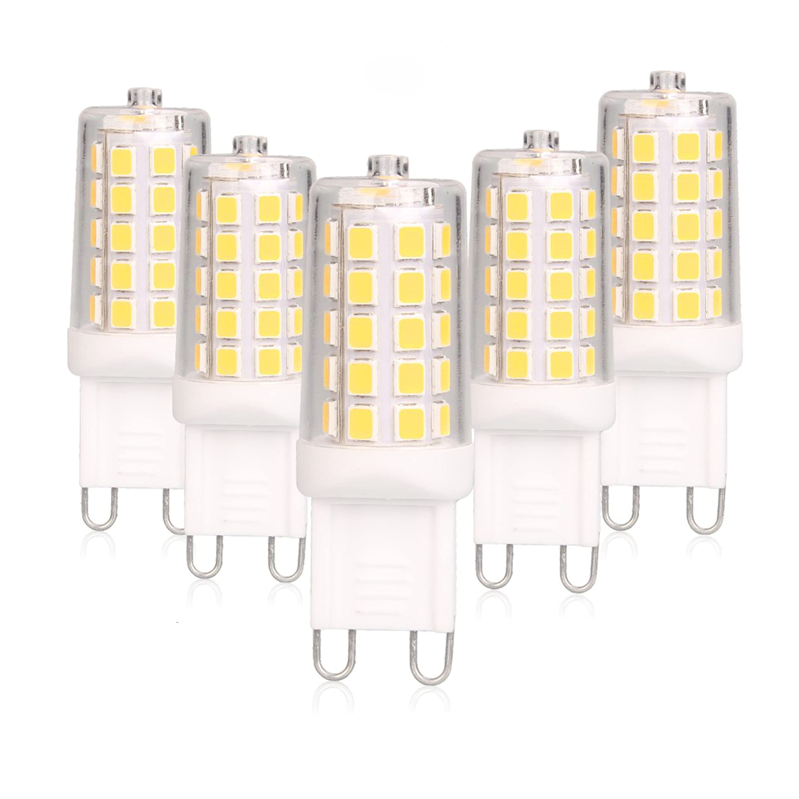 Baoming G9 Led Bulb Neutral Whitet 4W, 40W T4 G9 Halogen Equivalent,4000K 120V No-Flicker, Chandelier Lighting 450Lm Non-Dimmabl