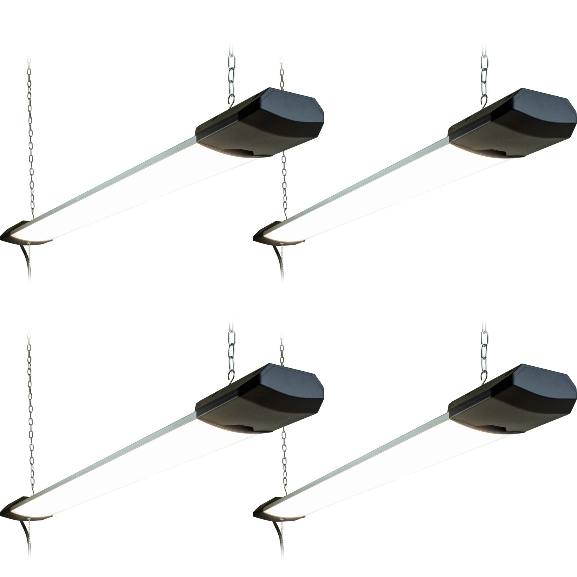 Newhouse Lighting 4FT LED Shop Light 100W 10,000 Lumens 4000K ETL Listed 4-Pack Silver