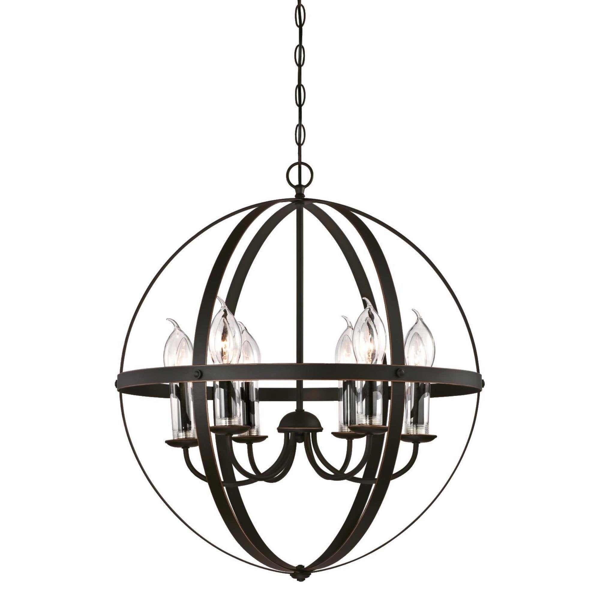 Westinghouse 6339000 Stella Mira Six-Light Outdoor Chandelier, Oil Rubbed Bronze