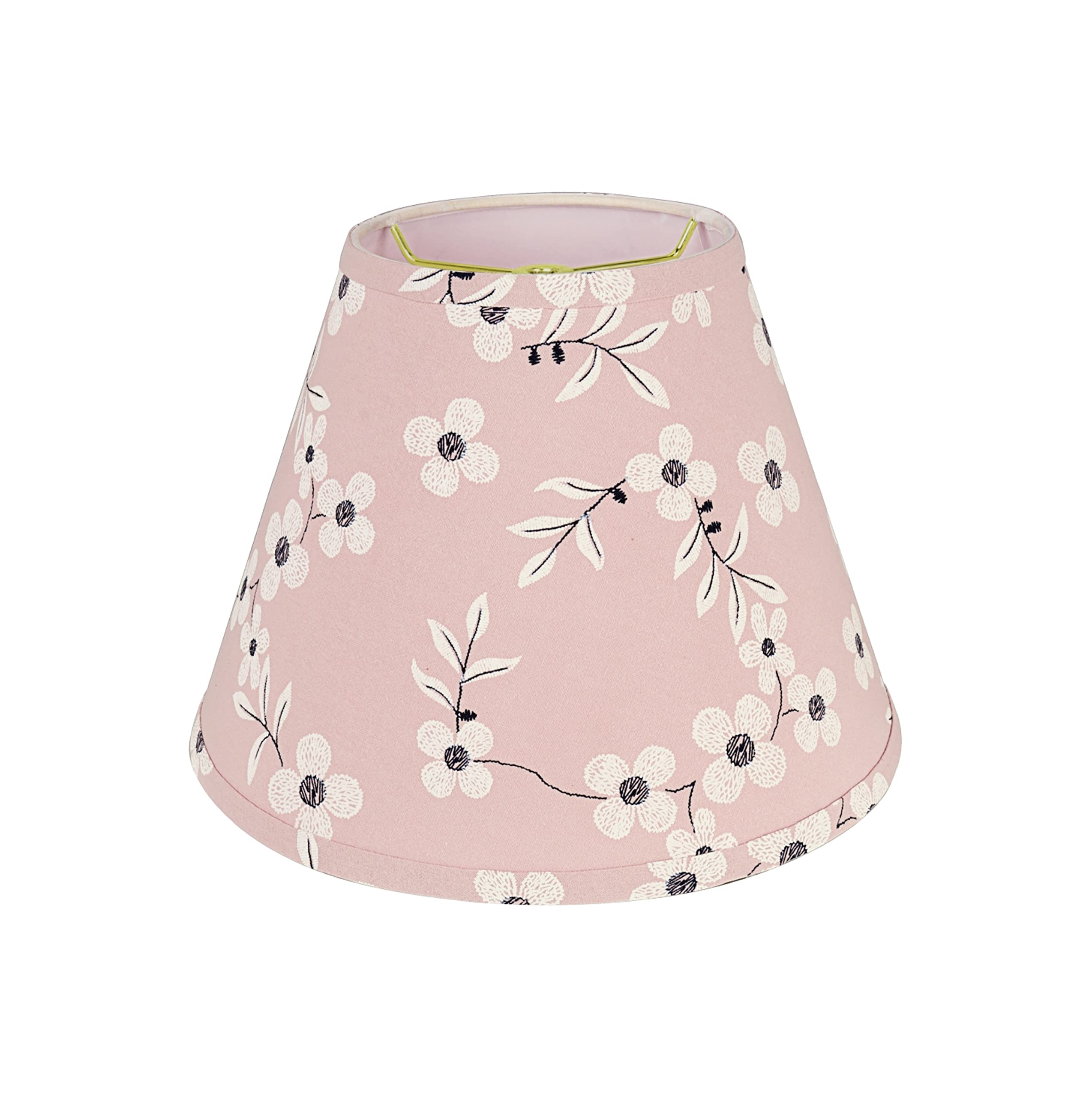 Aspen Creative 32633A Transitional Empire Shape Spider Construction Lamp Shade, Pink, 6&quot; Top x 12&quot; Bottom x 9&quot; Slant Height