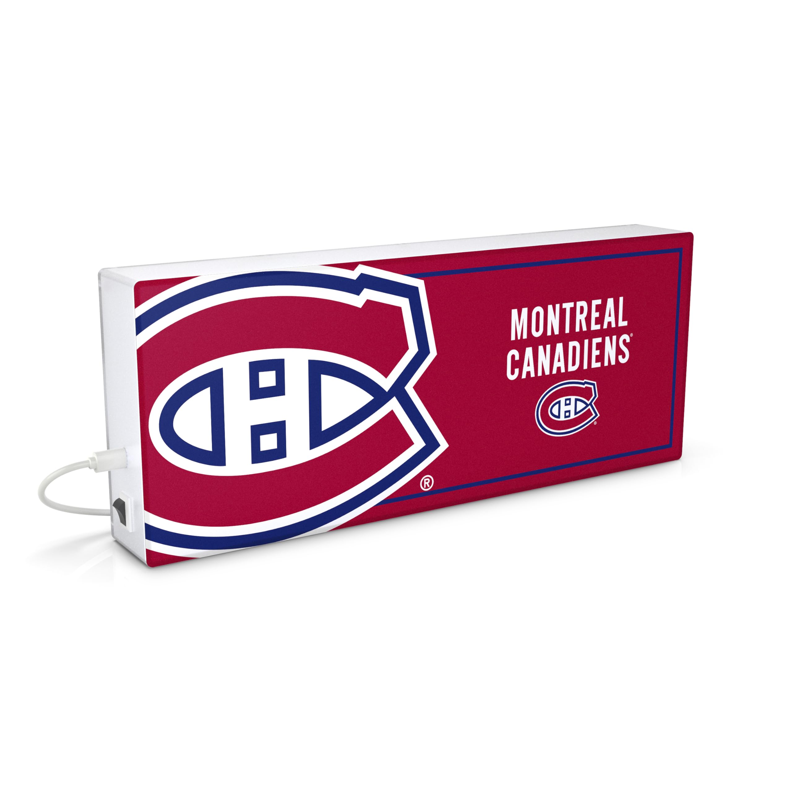 SOAR NHL LED Ambience Light Box: Elevate Your Space with Officially Licensed Wall D  cor, Montreal Canadiens
