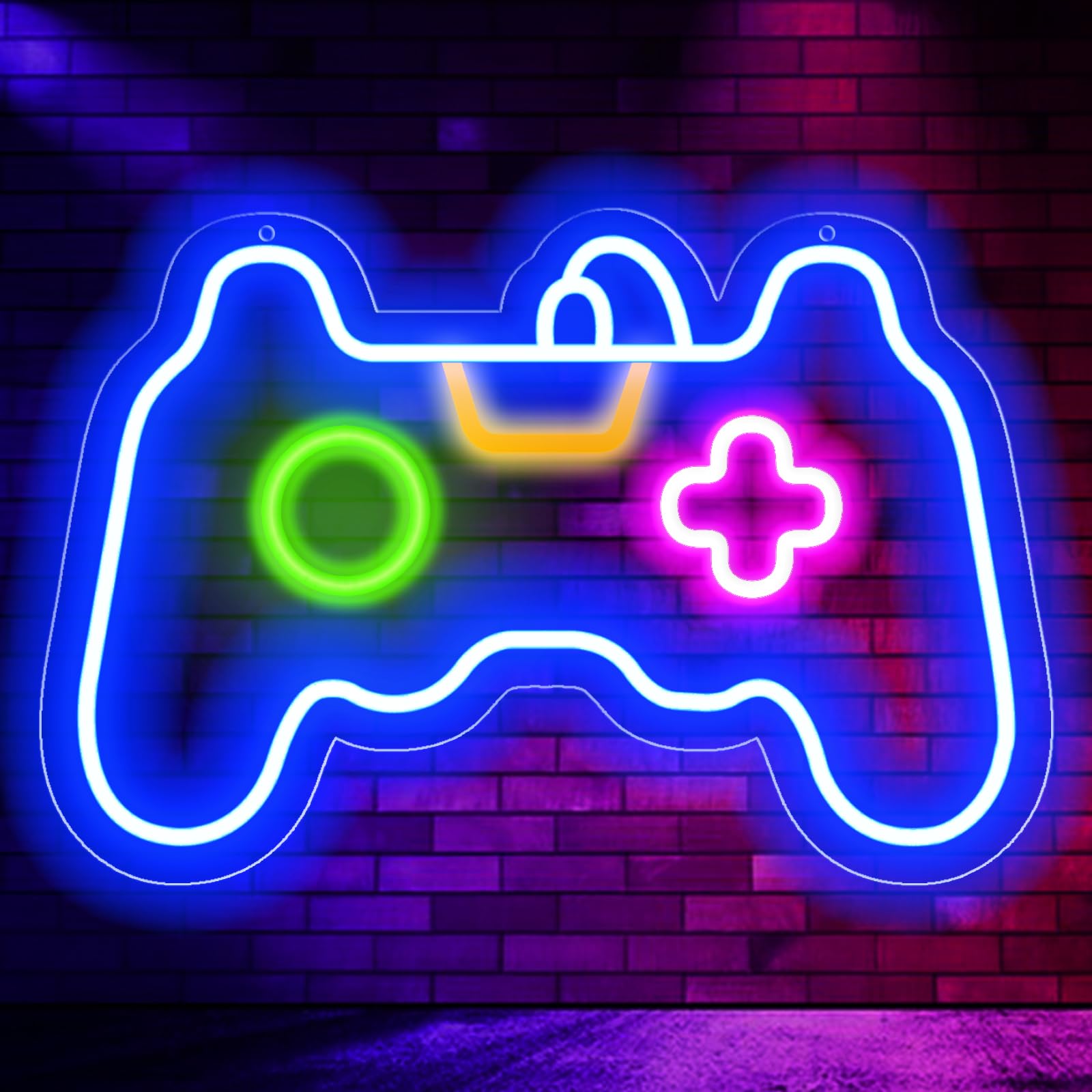 Kenfari Gamer Neon Sign  Gamepad Shaped Led Neon Sign For Gamer Room Decor  Game Neon Light For Teen Boy Room Decor  Best Gamer Gifts For Boys  Kids