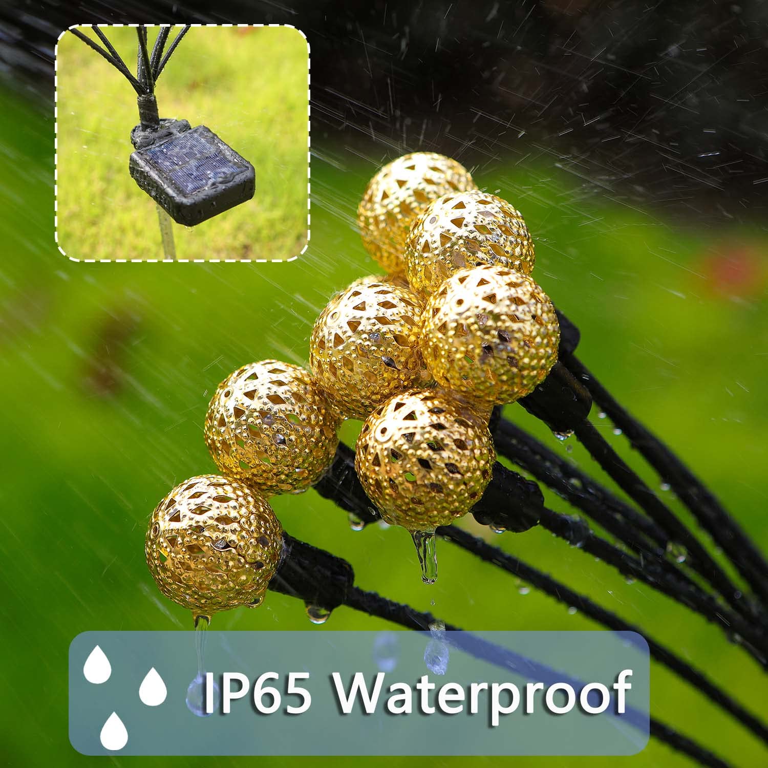 Zfnn Solar Garden Lights - 20 Leds Starburst Firefly Lights, Waterproof 2 Pack For Outdoor Decor