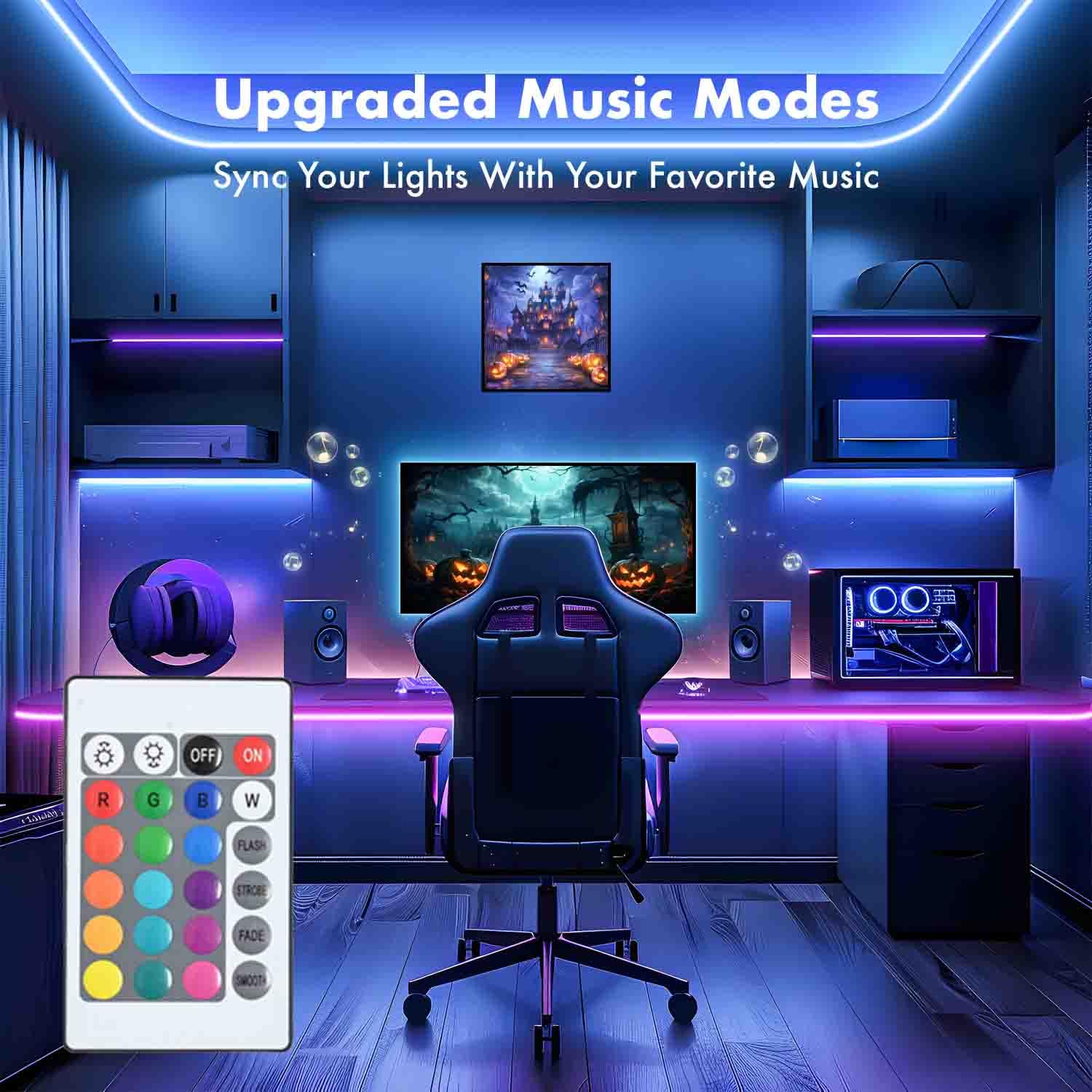 TFZBA LED Strip Lights, RGB 164FT, IP67 Waterproof Neon Rope Lights, Music Sync, Remote Control, for Bedroom, Living, Gaming, Party