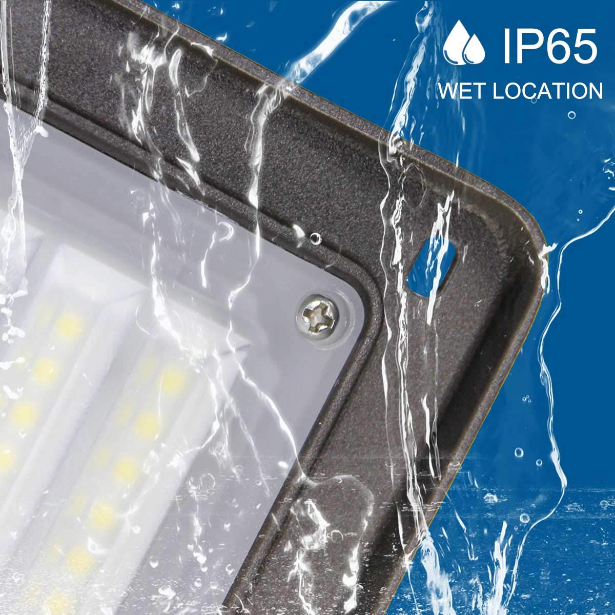DAKASON 30W LED Flood Light, Dusk-to-Dawn, 3600LM, IP65 Waterproof, 4 Pack, Bronze-grey, Model FL-30C2-50-D