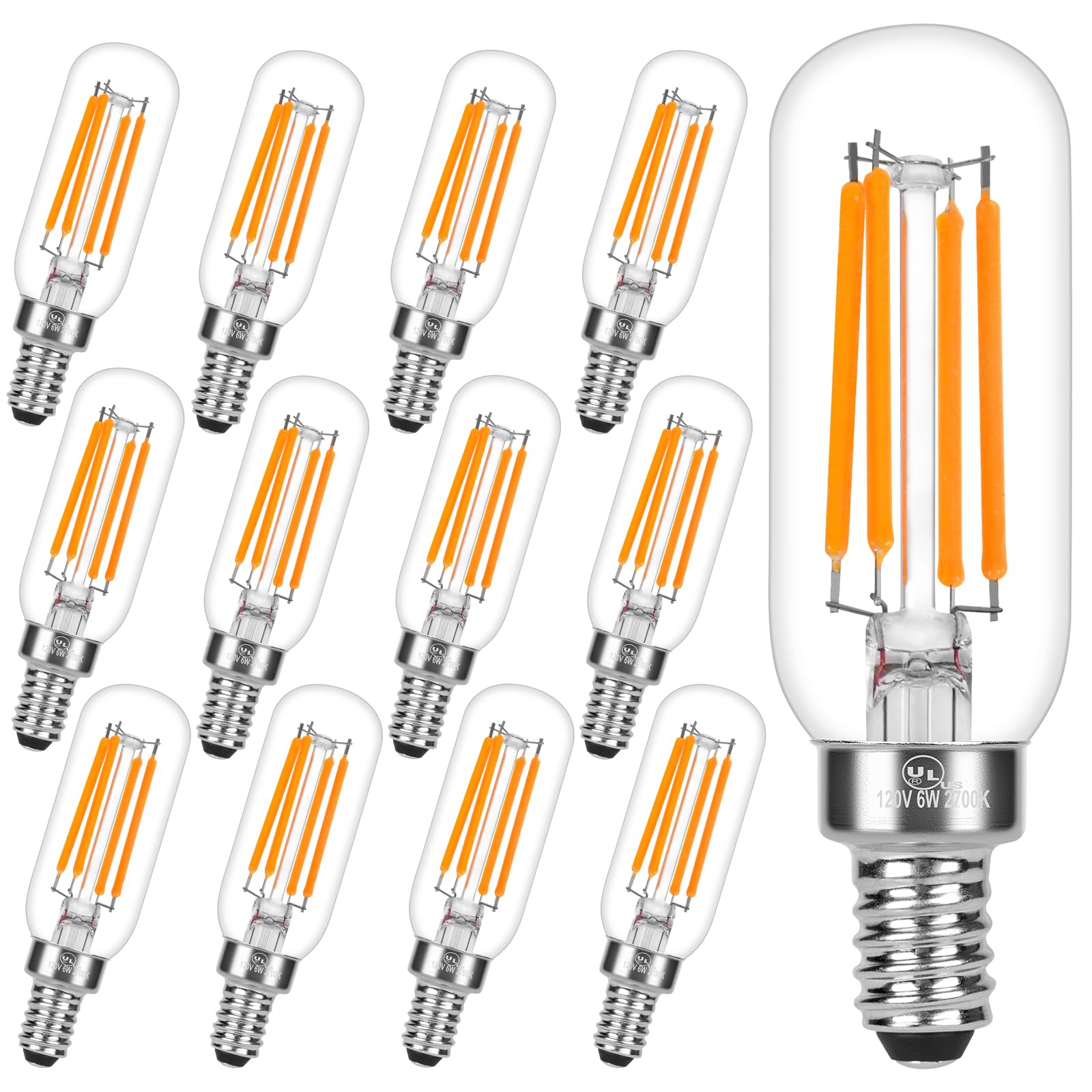 Porbench E12 Led Bulb, 6W E12 Bulb Dimmable (60W Equivalent) With Soft Warm White 2700K, Candelabra Light Bulbs With 90+ Cri, No