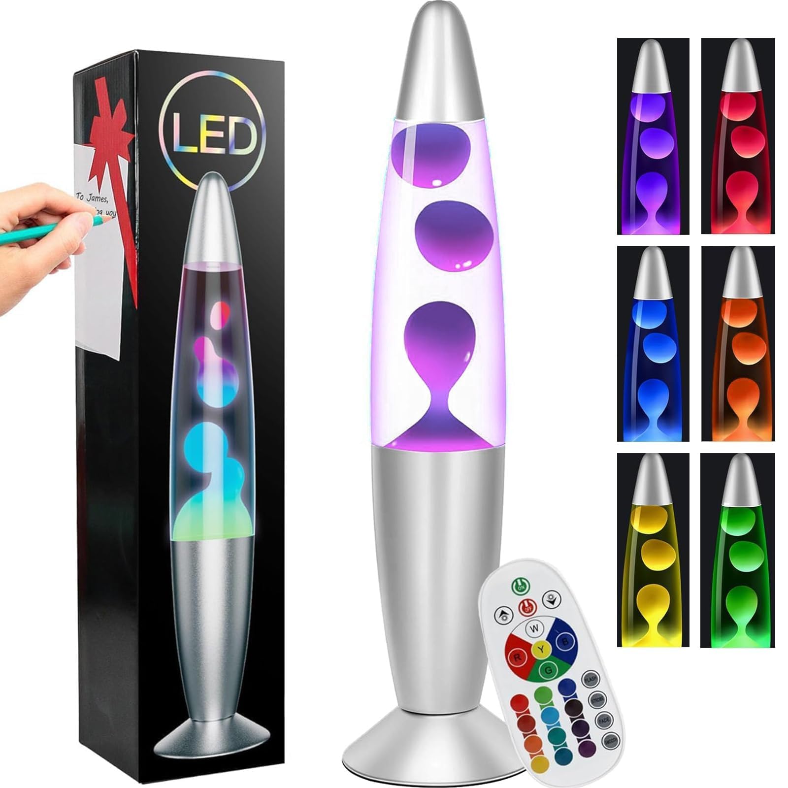 Liquid Motion Lamps with Remote 17 Color Changing Night Light 16 Inch LED Table Lamp Relaxing Liquid Light for Kids Adults Teens