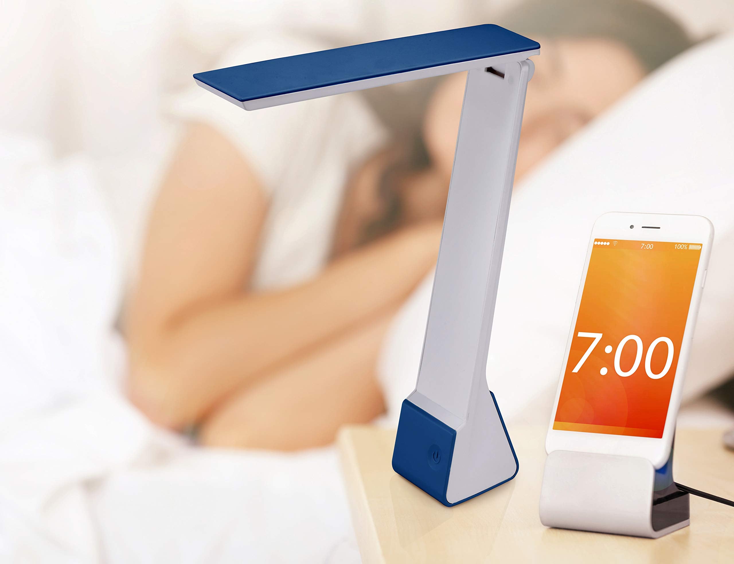 Bostitch Kt-Vled1810-Blue Battery Powered Led Desk Lamp, Blue