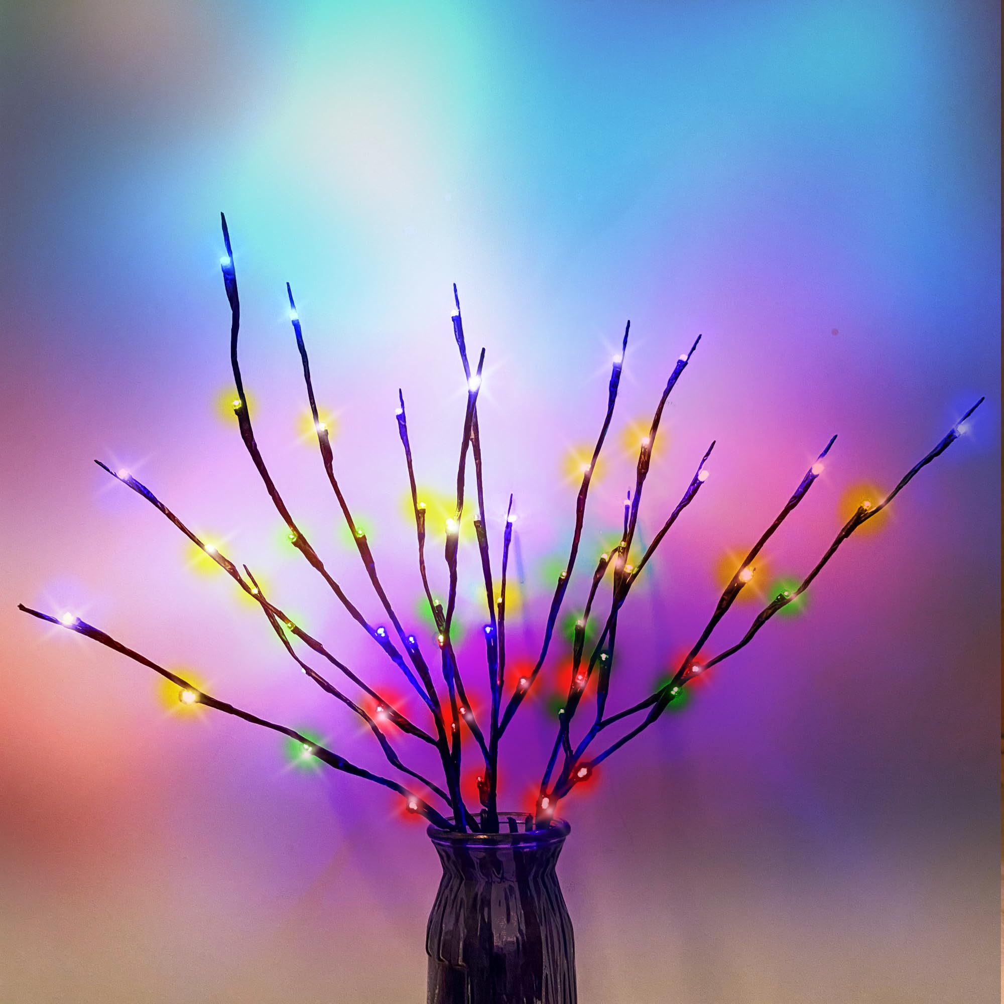 MENCH Branch Lights,3 Pcs Twig Light USB&Battery Powered 8 Flashing Modes by Remote Control.Branch Lights for Indoor and Outdoor